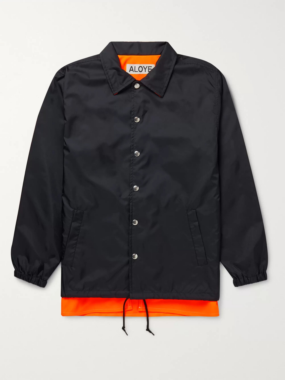 Aloye Layered Nylon And Tech-jersey Jacket In Black