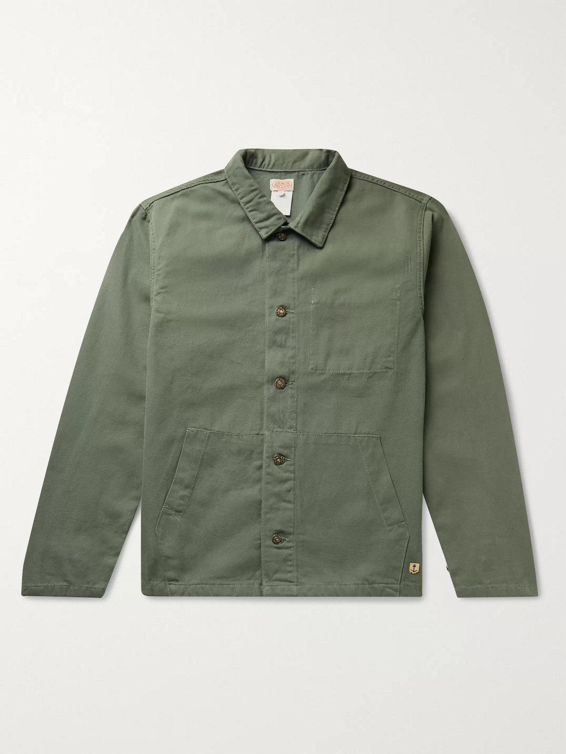 Armor-lux Cotton-canvas Chore Jacket In Green
