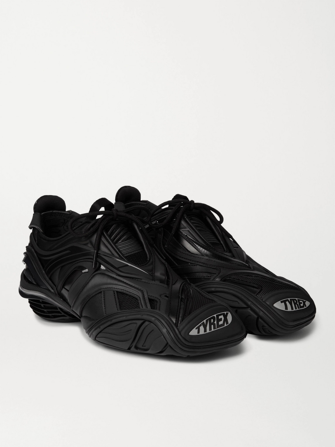 BALENCIAGA TYREX RUBBER AND COATED-MESH PANELLED SNEAKERS