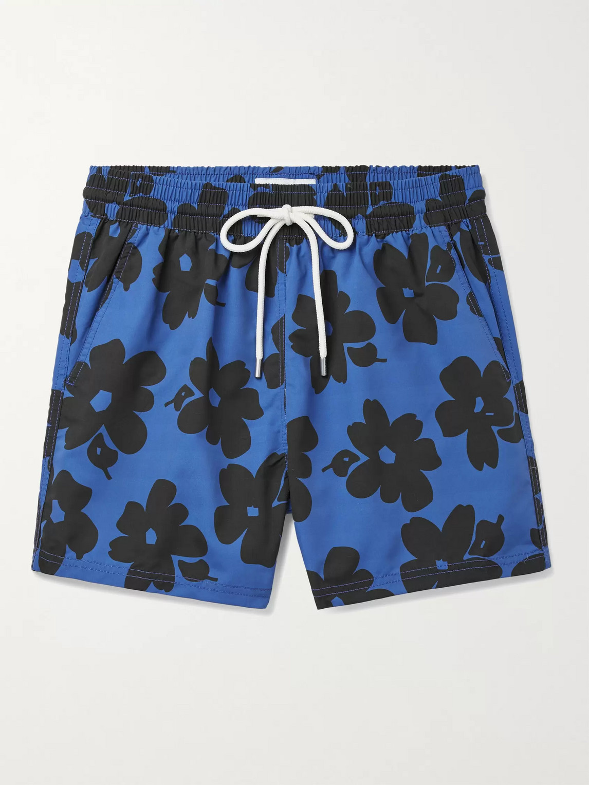 Atalaye Beaurivage Short-length Floral-print Swim Shorts In Blue