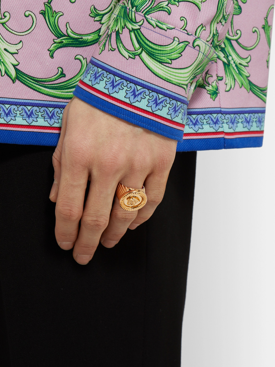 Versace Gold-tone Signet Ring