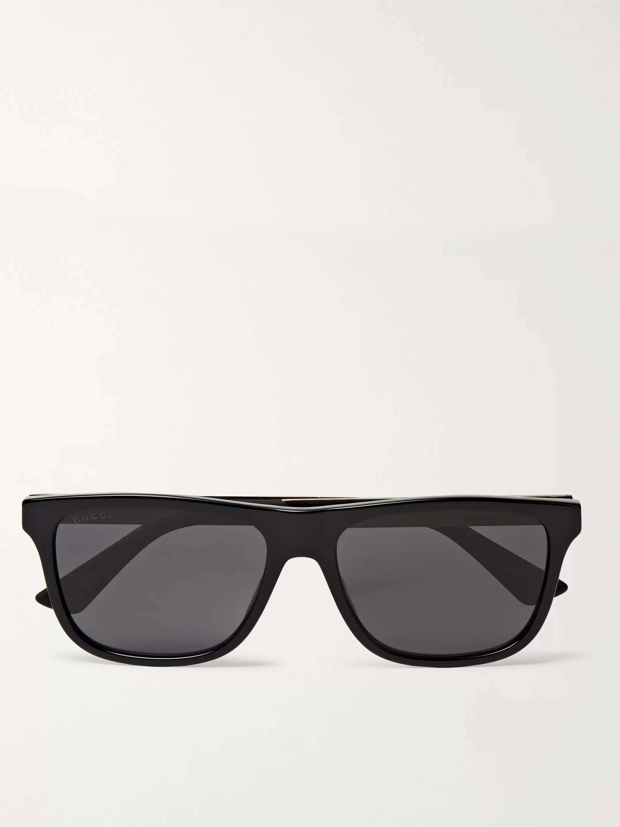 mrporter.com | Square-Frame Acetate and Gold-Tone Sunglasses