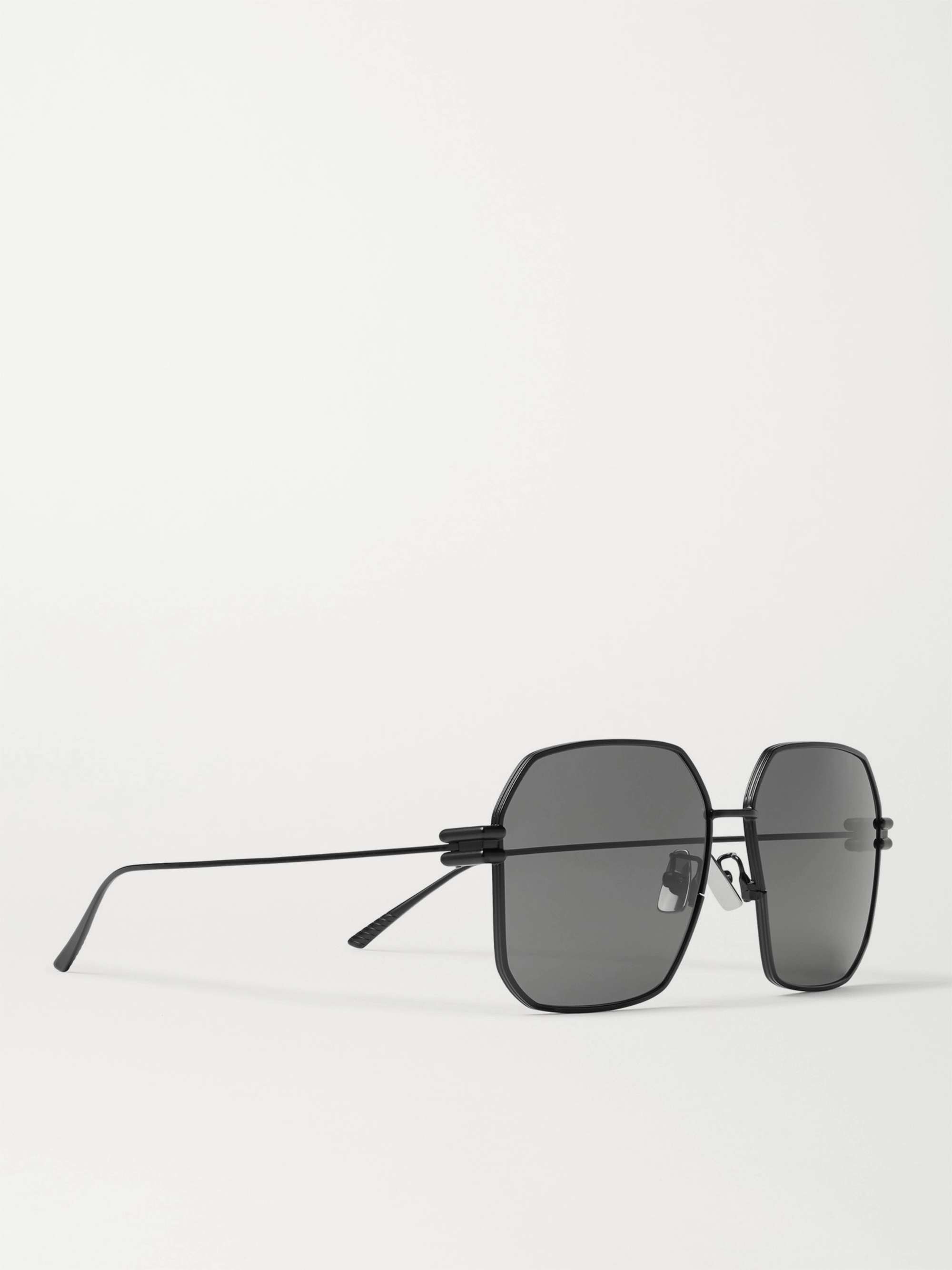 BOTTEGA VENETA Square-Frame Metal Sunglasses