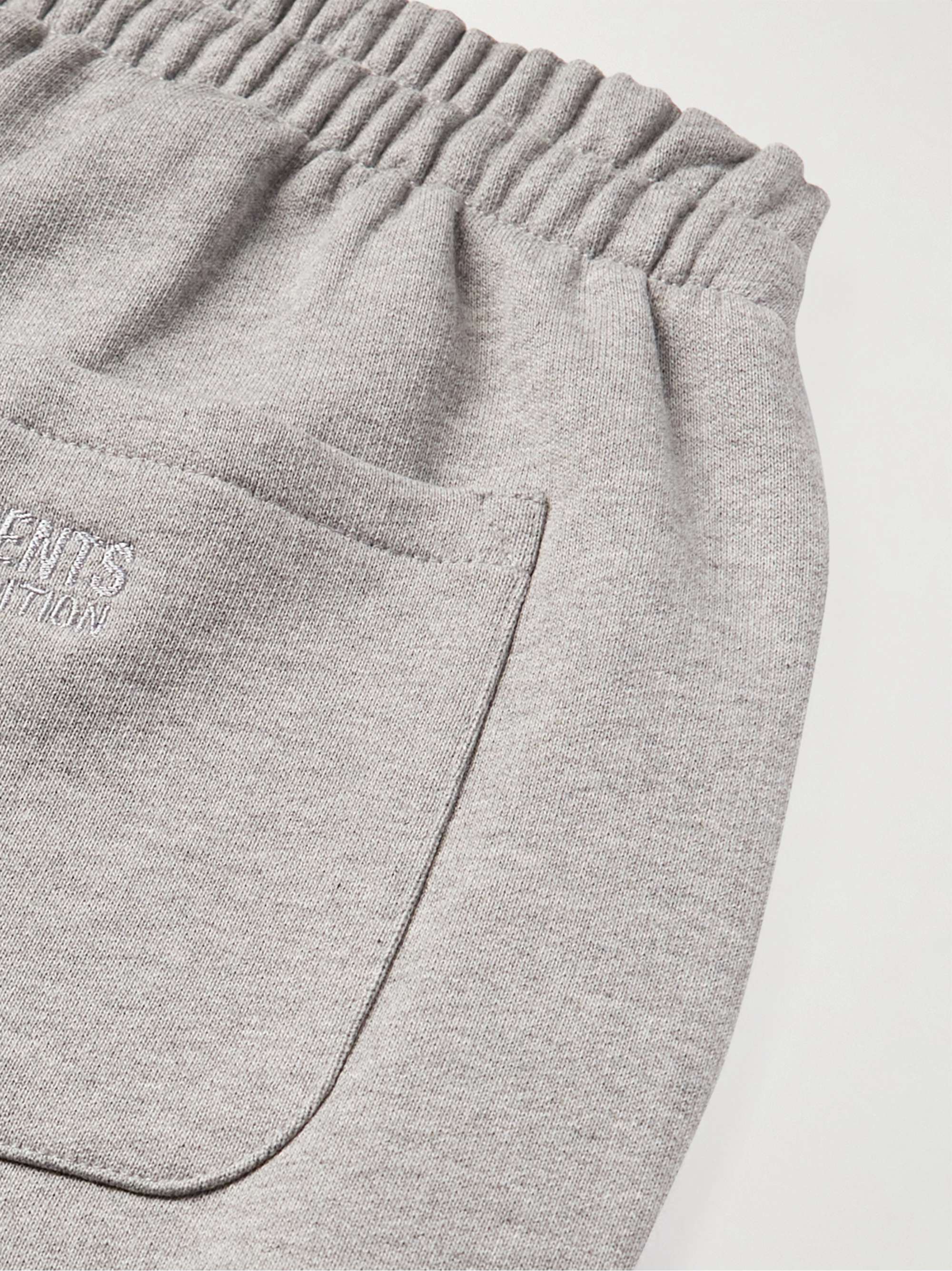 VETEMENTS Tapered Logo-Print Cotton-Blend Jersey Sweatpants