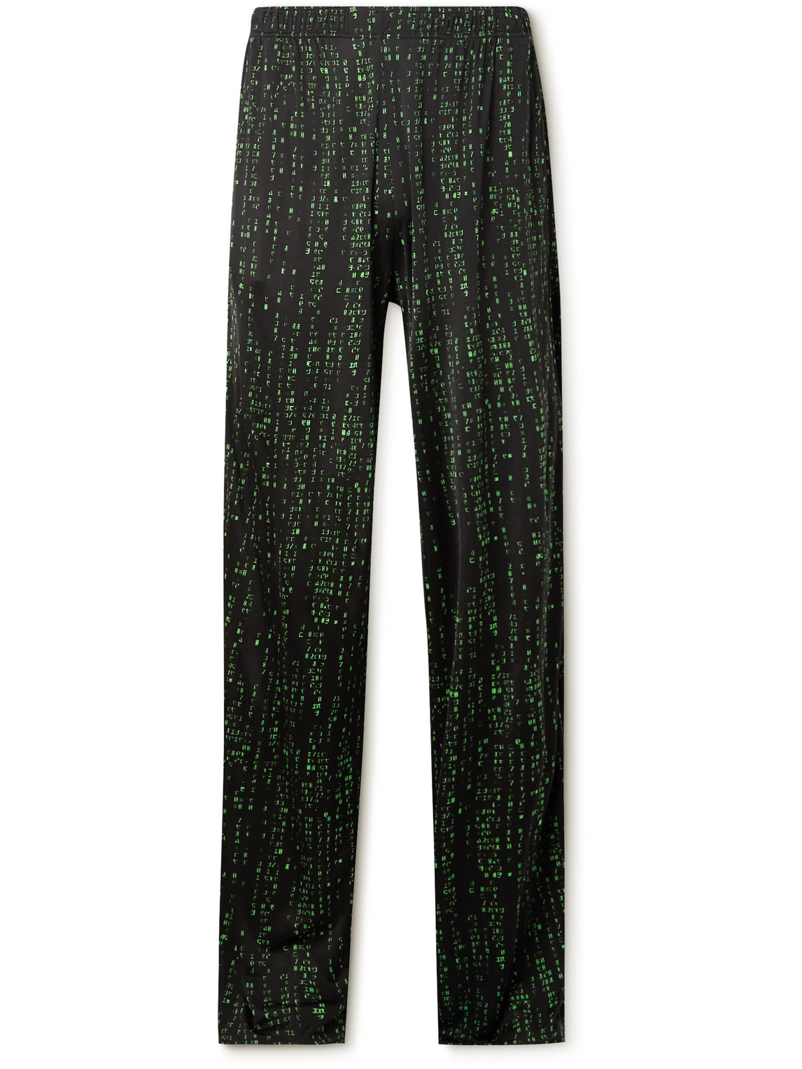 Straight-Leg Printed Voile Trousers