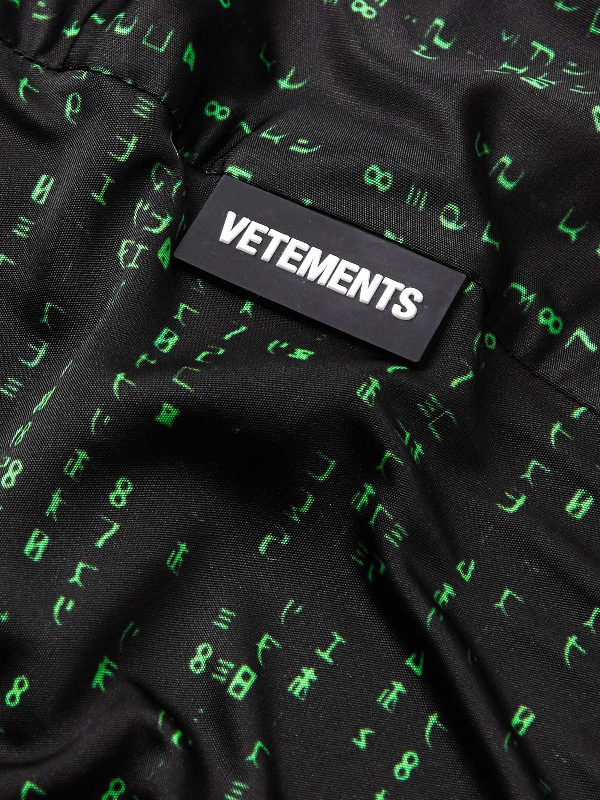 VETEMENTS Logo-Appliquéd Printed Jersey Shirt