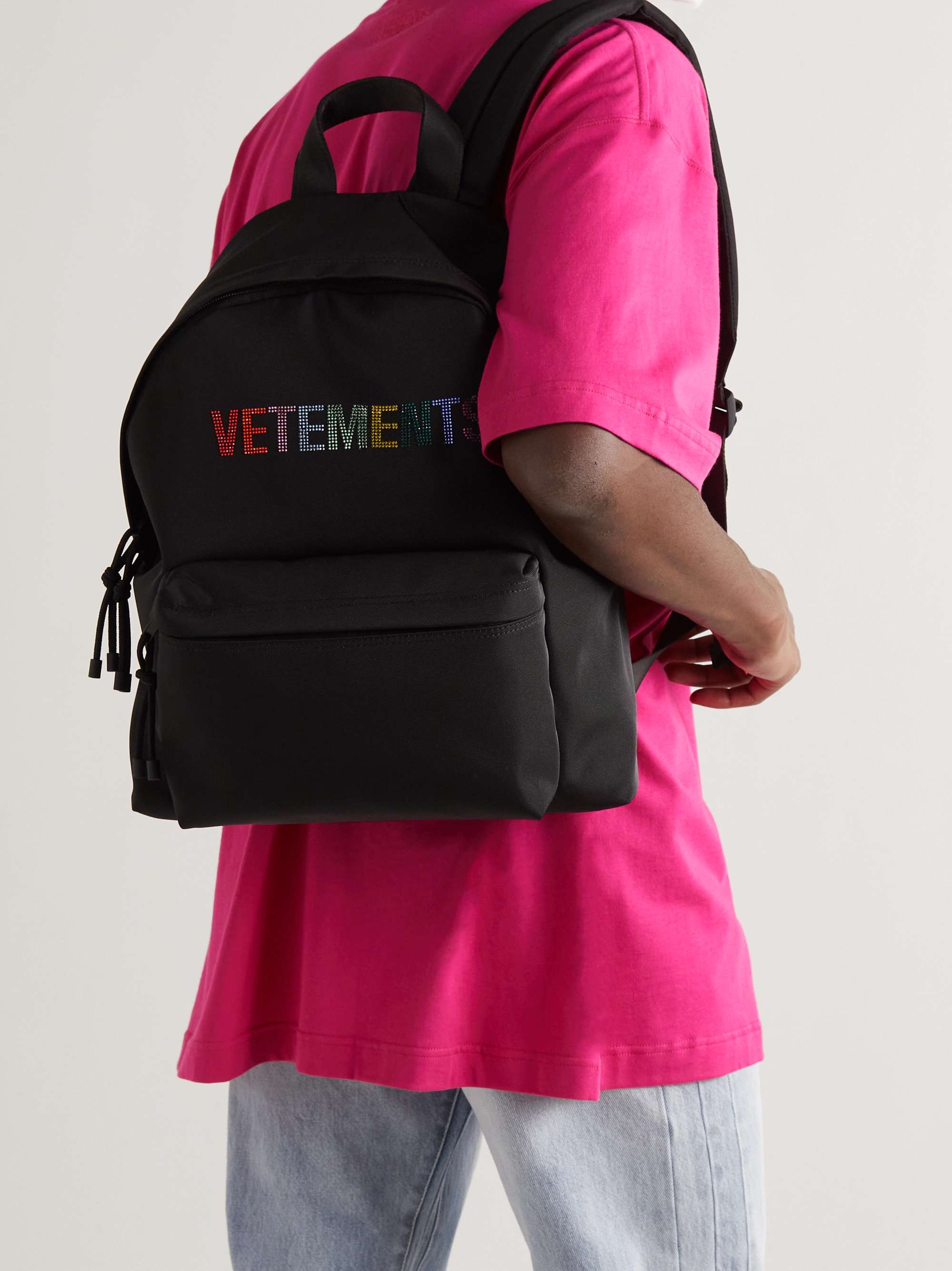 VETEMENTS Logo-Embellished Canvas Backpack