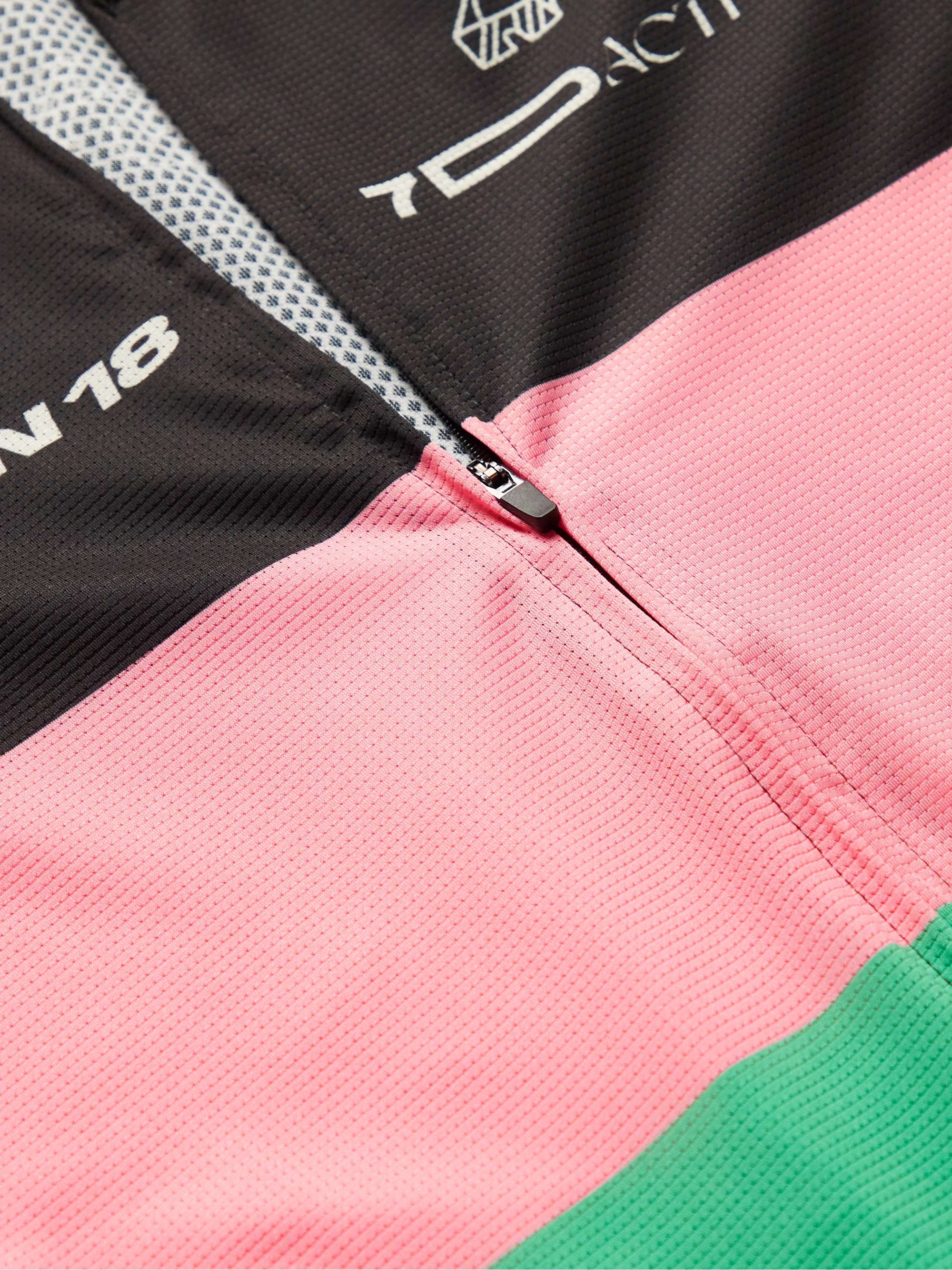 7 DAYS ACTIVE + Argon 18 Logo-Print Colour-Block Recycled Cycling Jersey