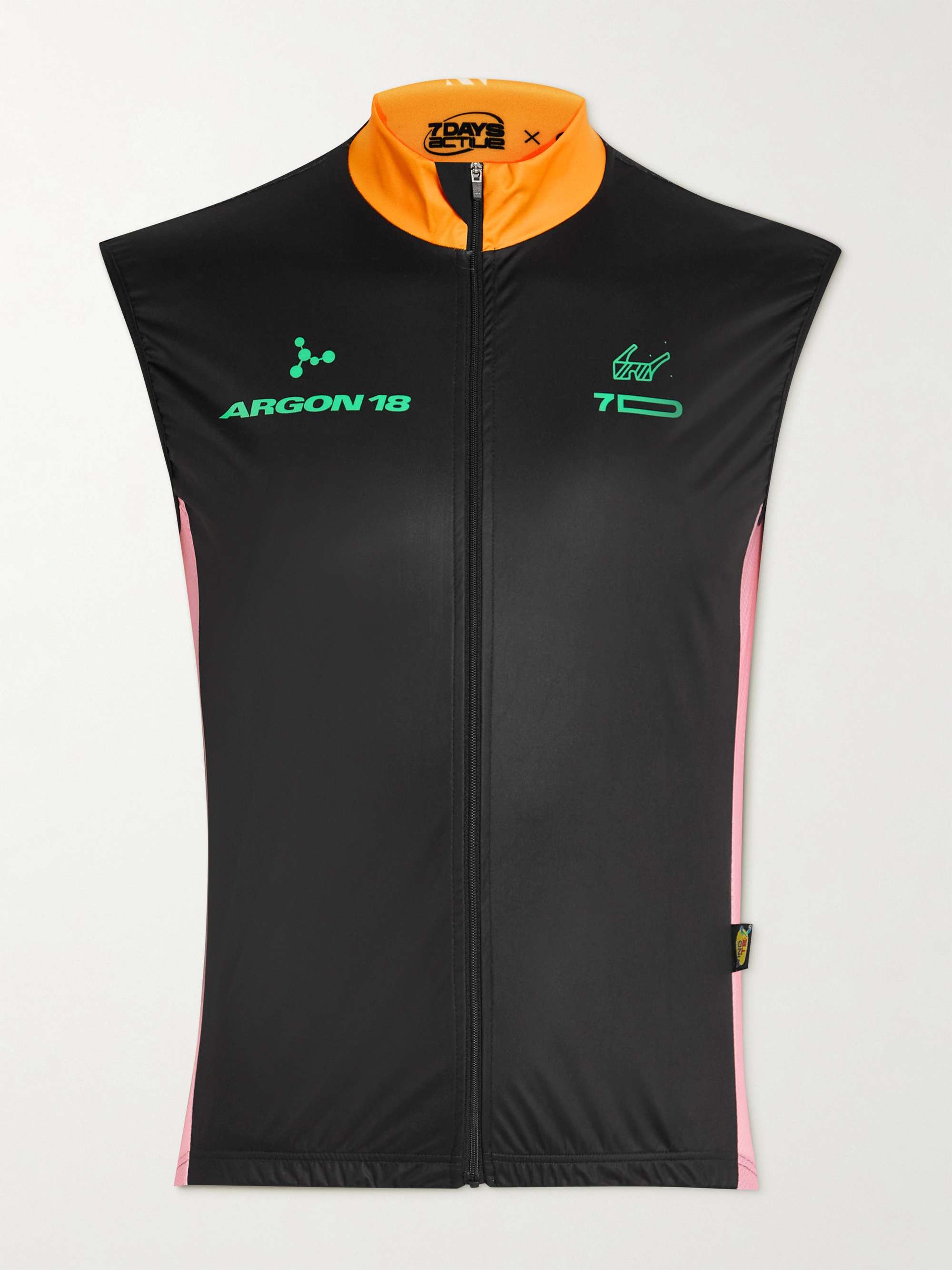 7 DAYS ACTIVE + Argon 18 Colour-Block Mesh-Panelled Cycling Jersey