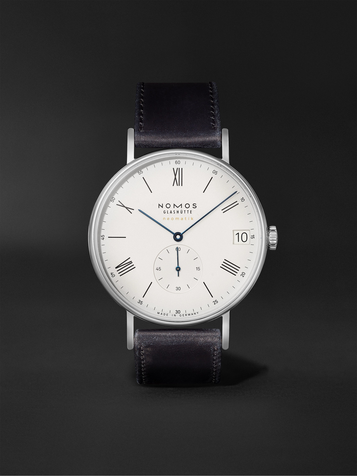 Nomos Glashütte Ludwig Neomatik 41 Automatic 40.5mm Stainless Steel And Leather Watch, Ref. No. 261 In White