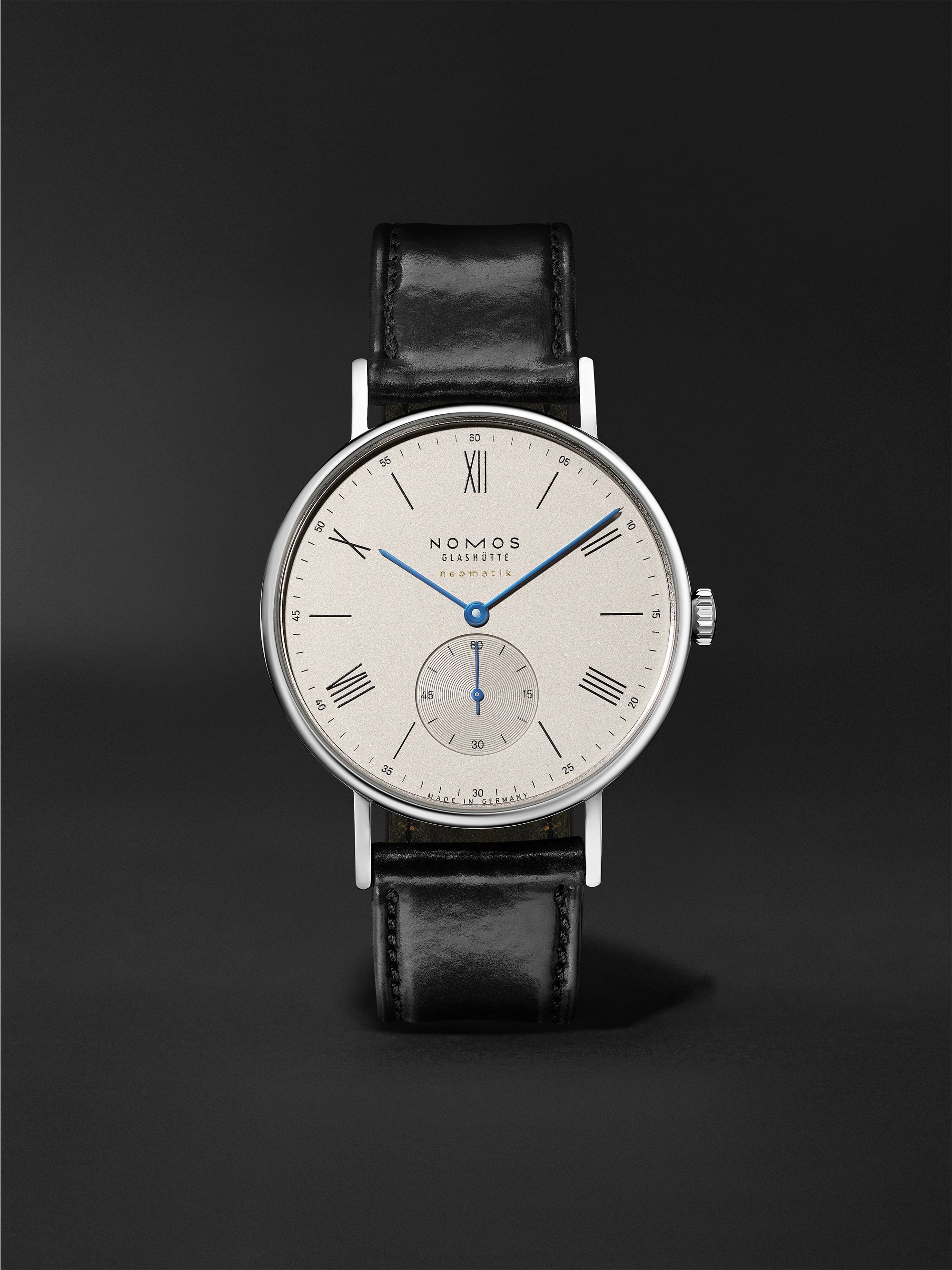 NOMOS GLASHÜTTE Ludwig Neomatik 39 Limited Edition Automatic 38.5mm Stainless Steel and Leather Watch, Ref. No. 250