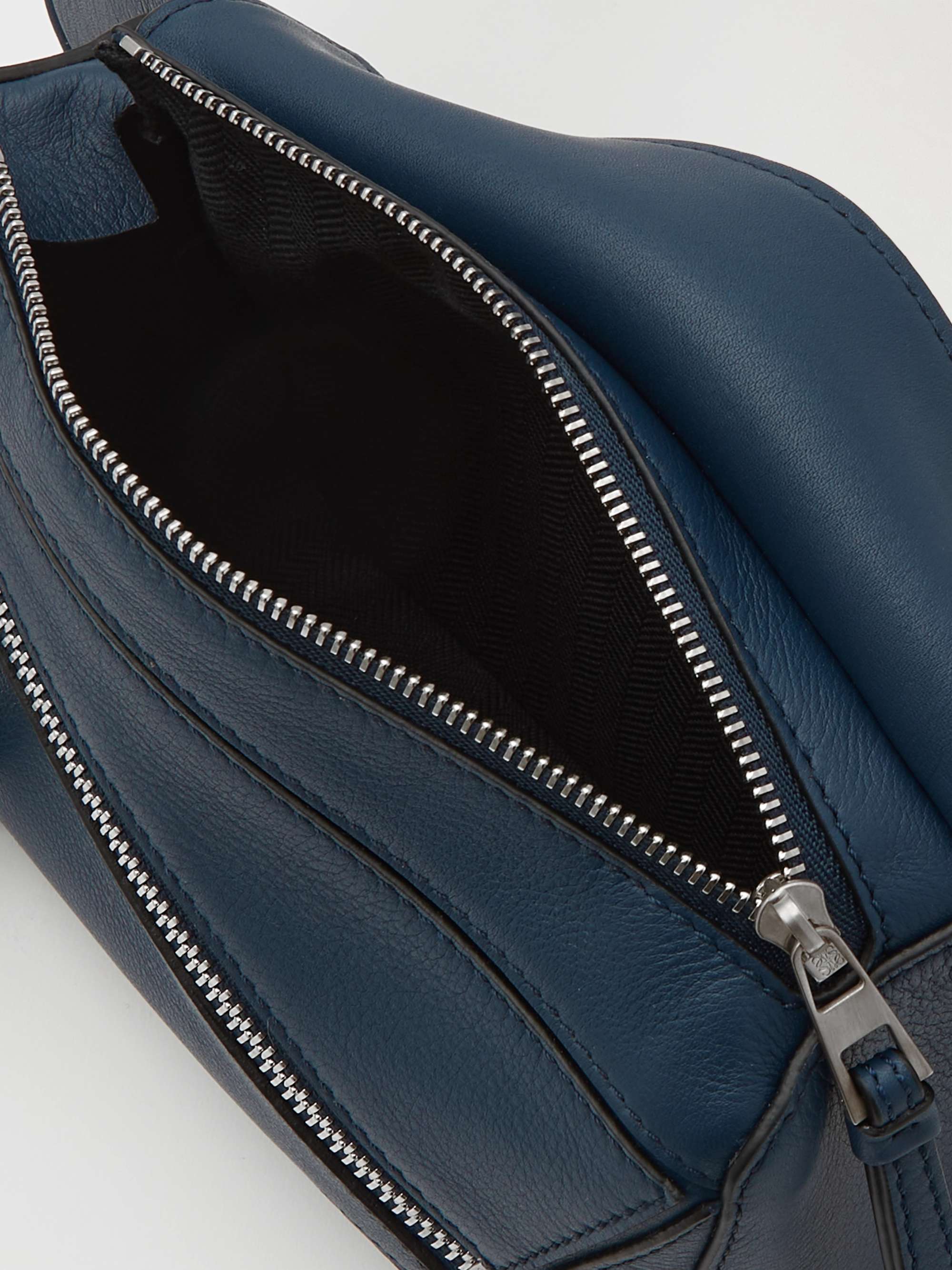 LOEWE Puzzle Mini Logo-Debossed Leather Belt Bag