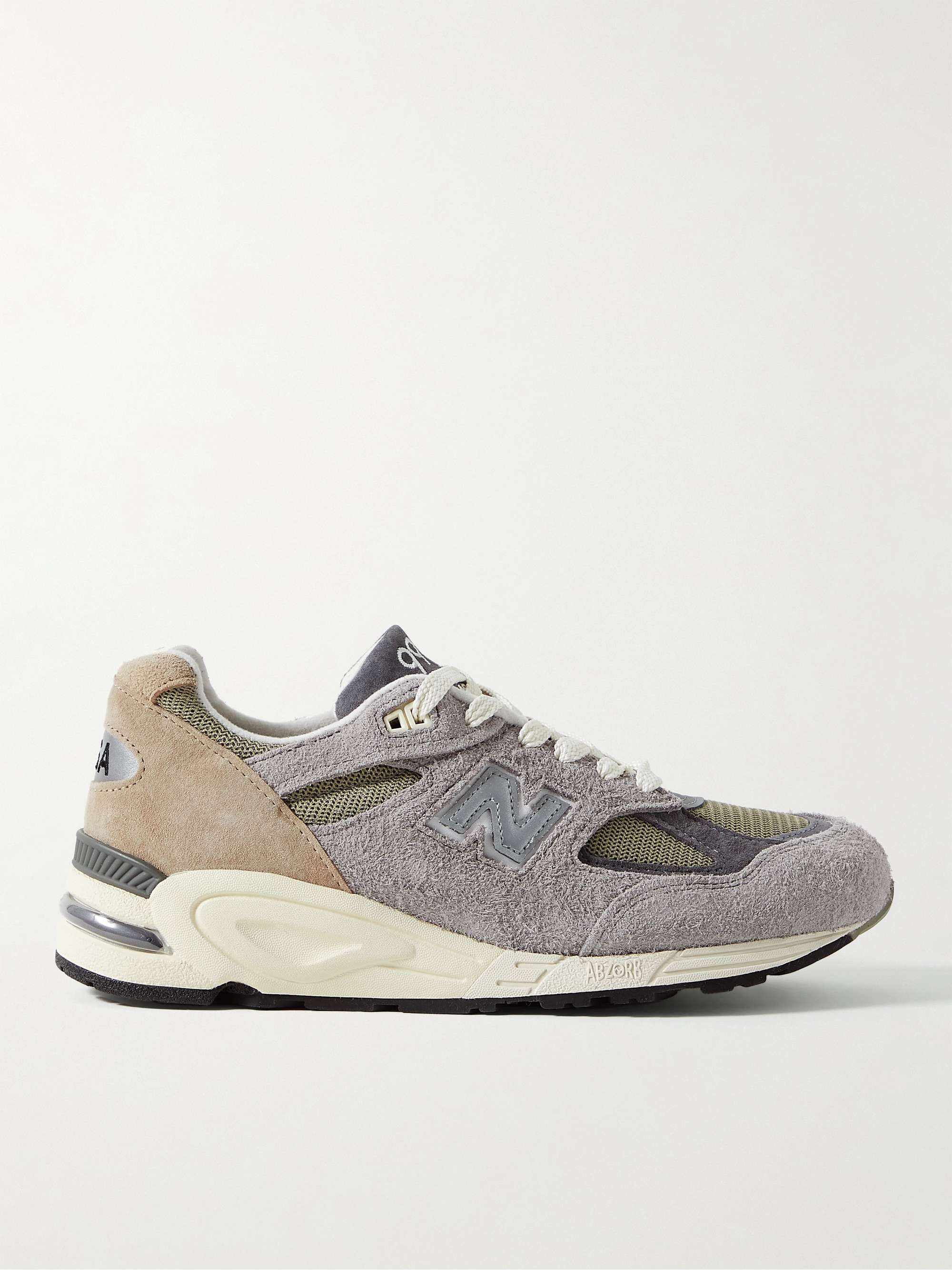 NEW BALANCE M990v2 Suede and Mesh Sneakers