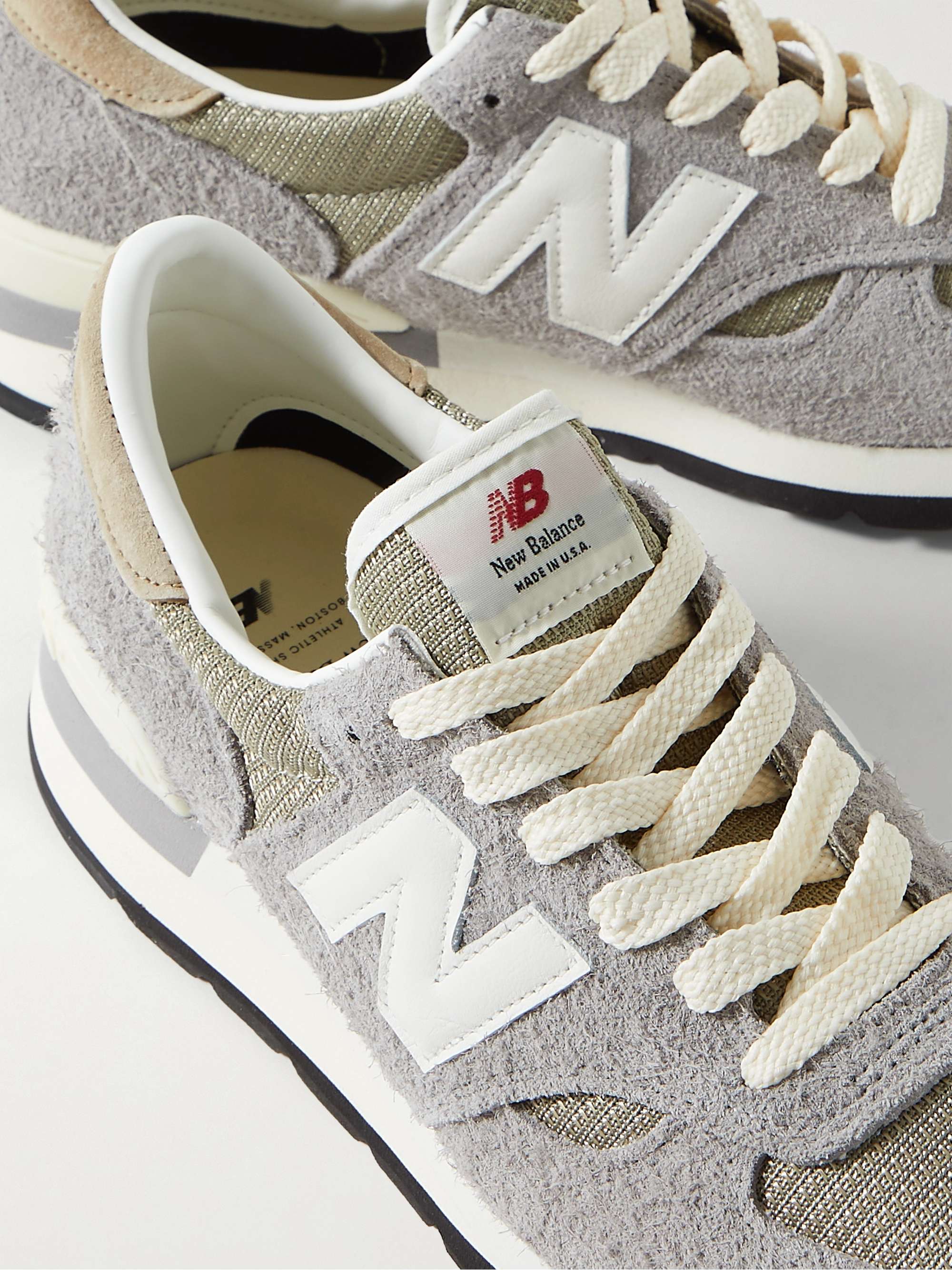 NEW BALANCE M990v1 Suede and Mesh Sneakers