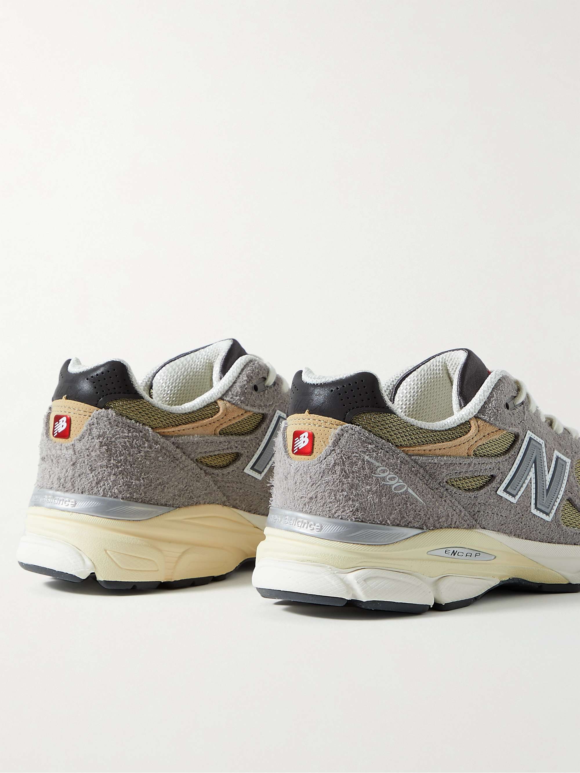 NEW BALANCE M990v3 Suede, Mesh and Leather Sneakers
