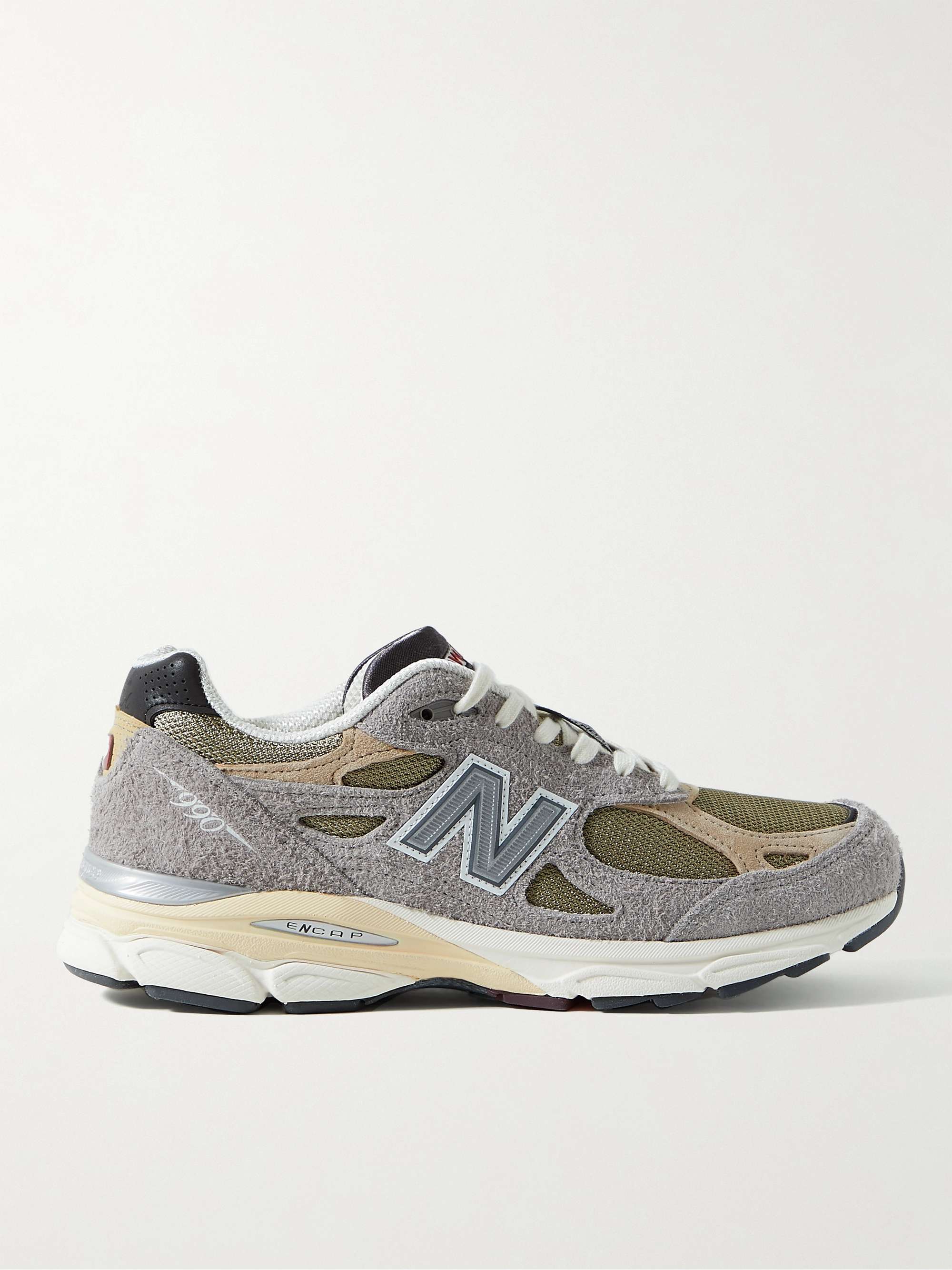 NEW BALANCE M990v3 Suede, Mesh and Leather Sneakers