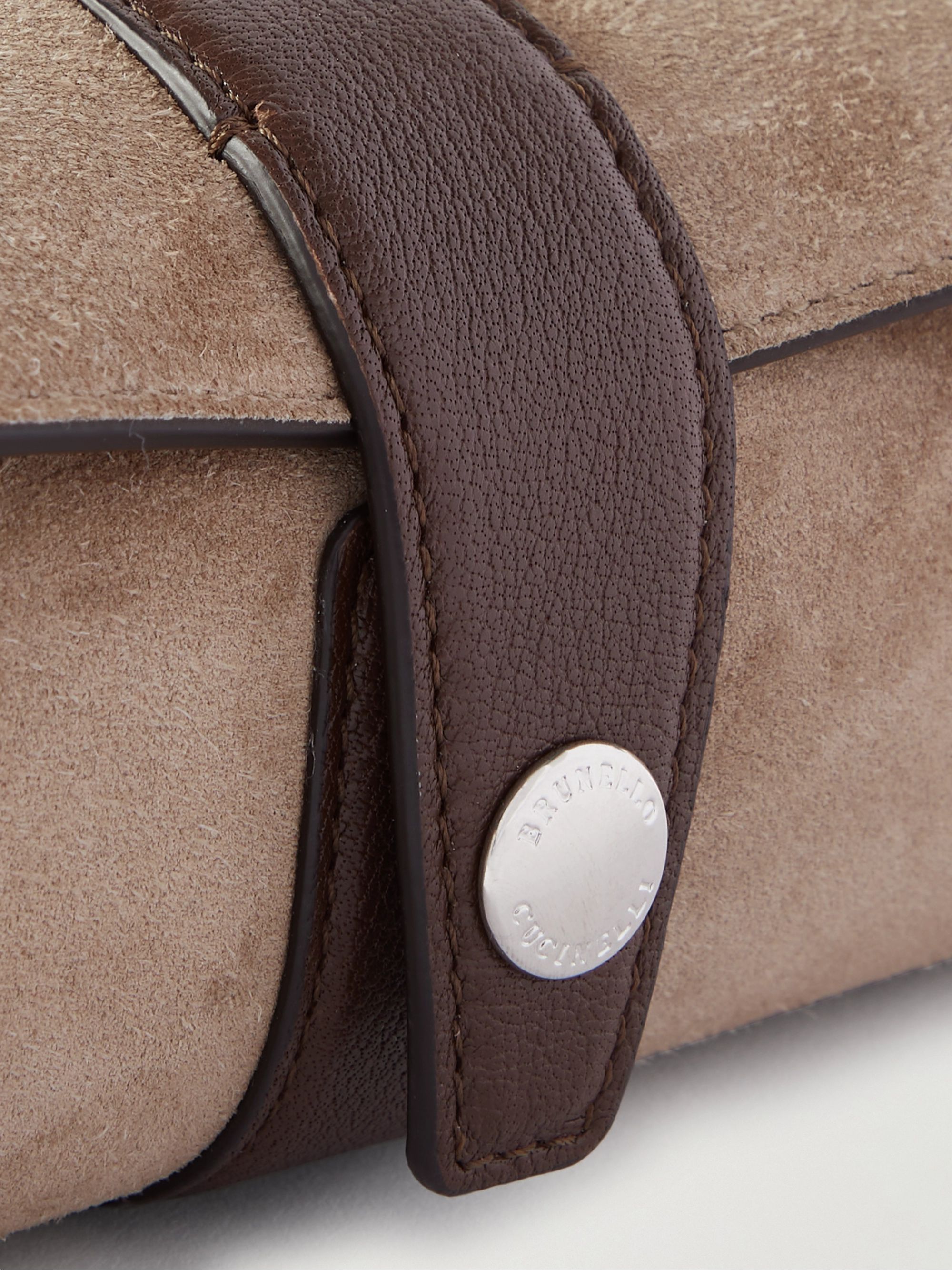 BRUNELLO CUCINELLI Suede and Leather Watch Case