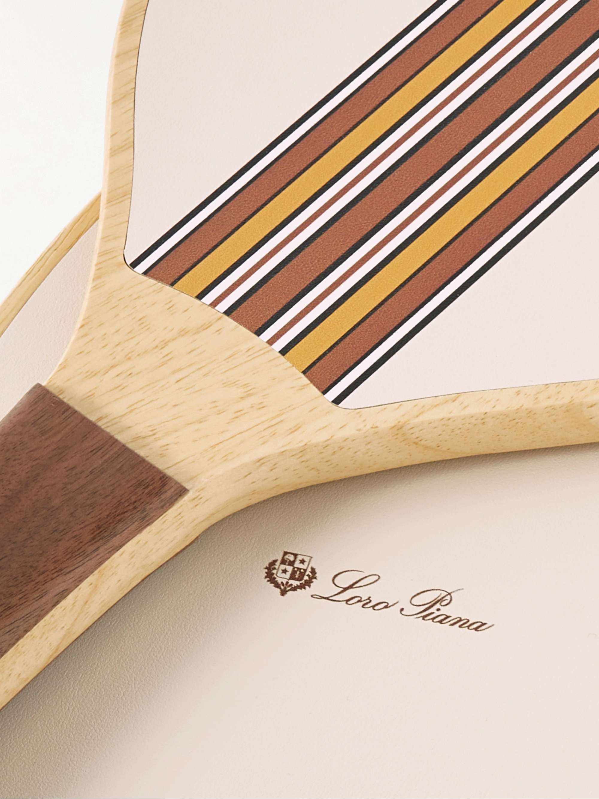 LORO PIANA Logo-Print Wooden Beach Bat and Ball Set