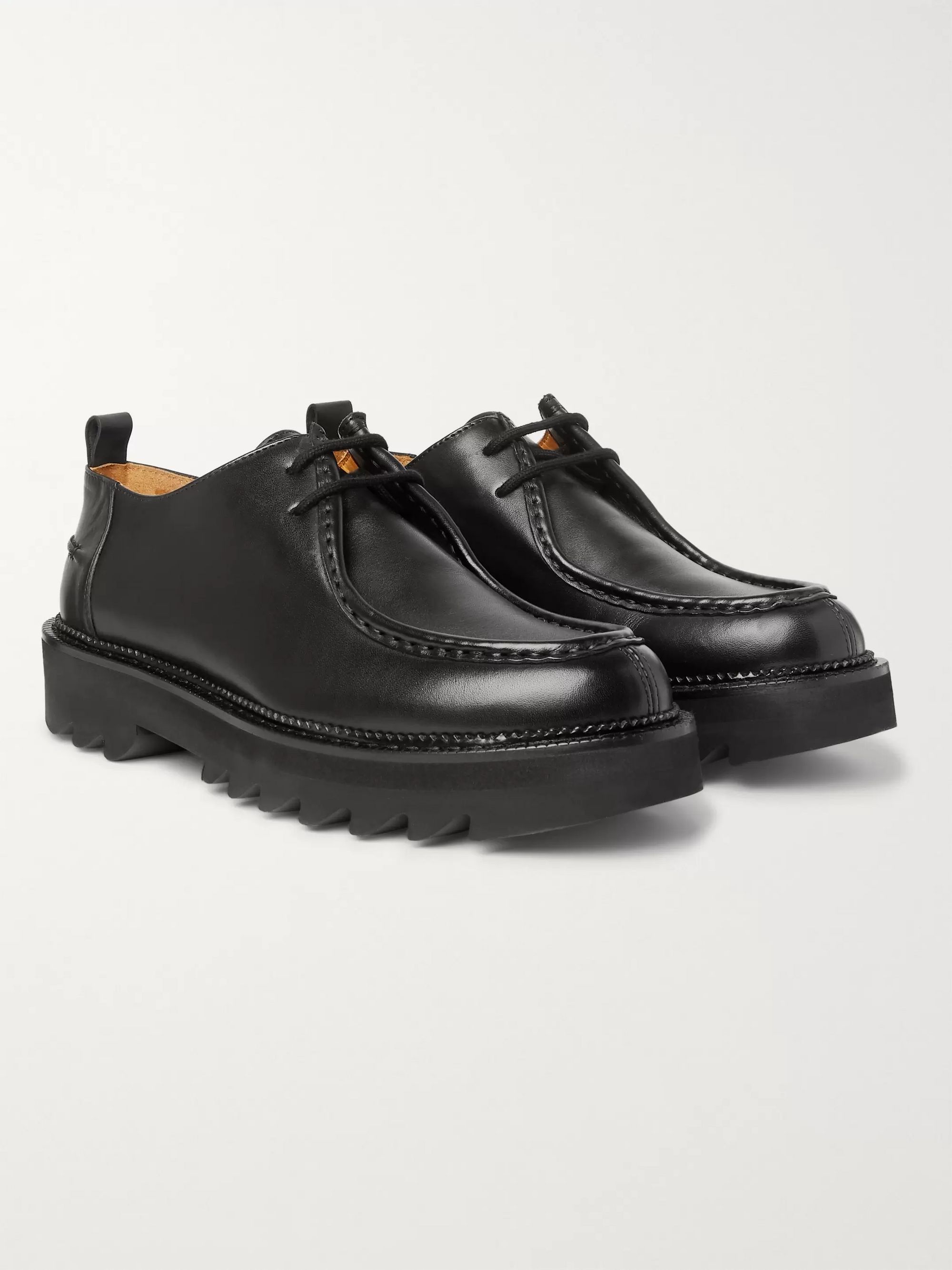 Black Leather Derby Shoes | AMI | MR PORTER
