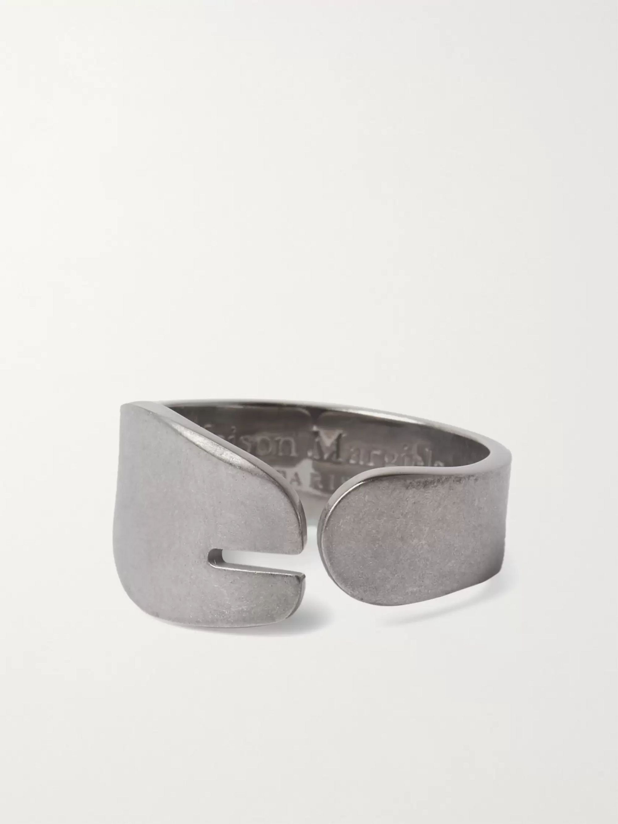 Silver Tabi Brushed Silver-Tone Ring 