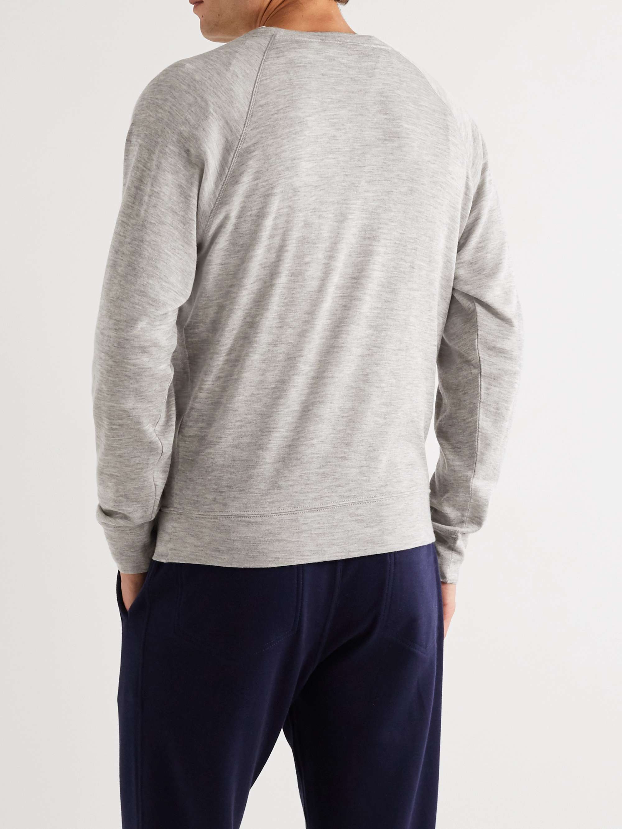 TOM FORD Slim-Fit Mélange Cashmere-Jersey Sweater