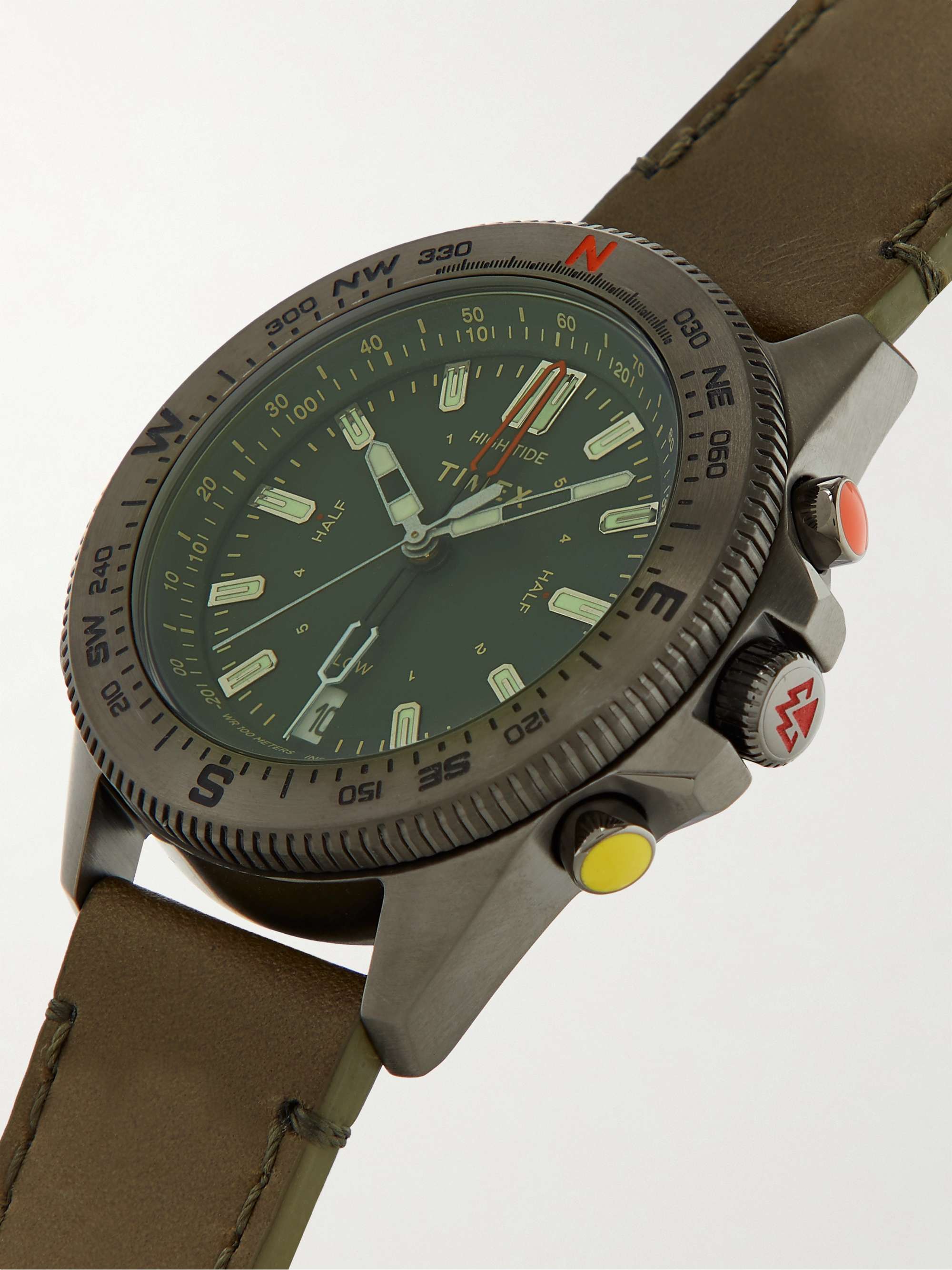 TIMEX Tide-Temp-Compass Stainless Steel and Leather Watch