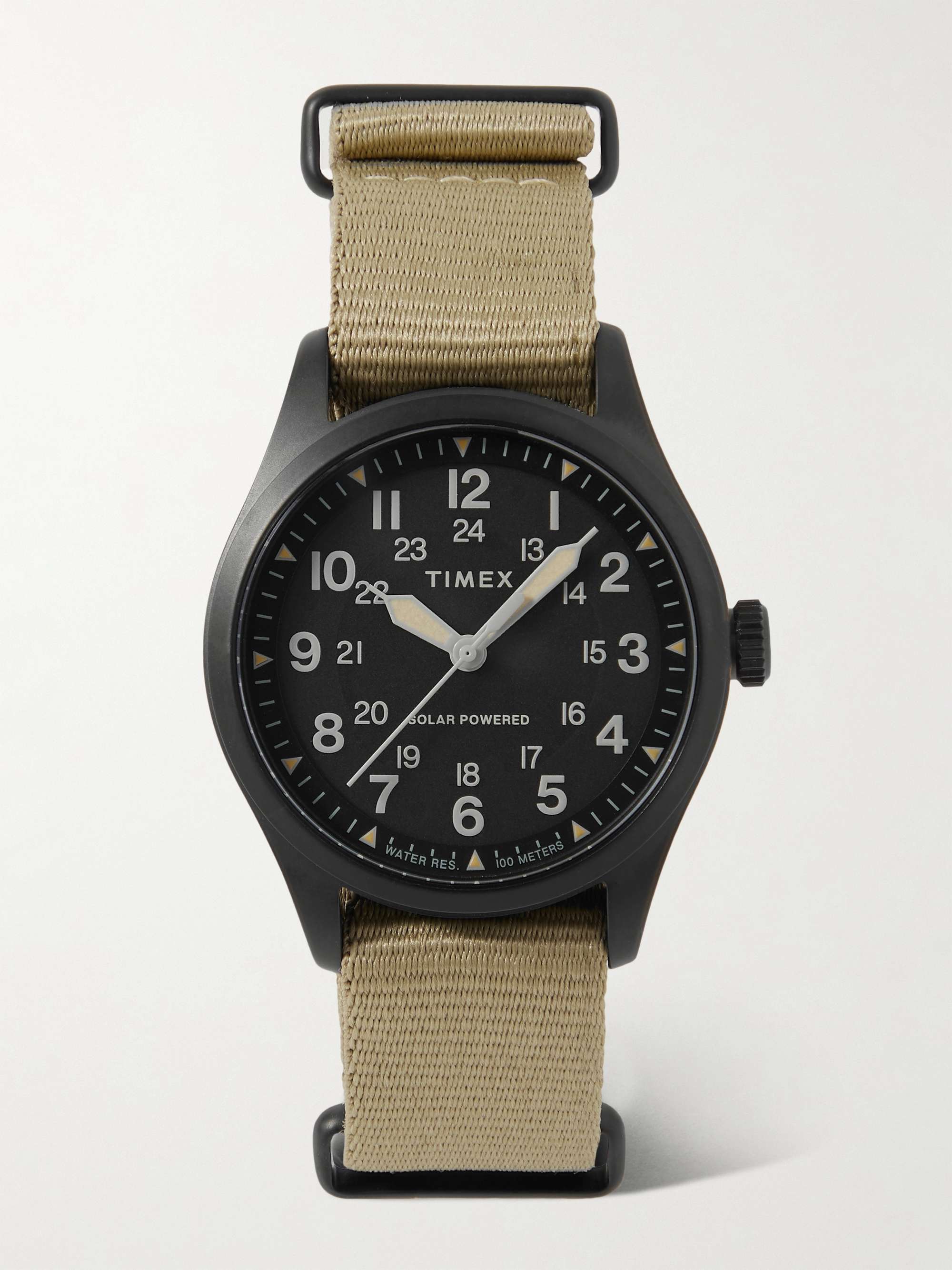 TIMEX Field Post Solar 36mm Stainless Steel and Recycled Webbing Watch