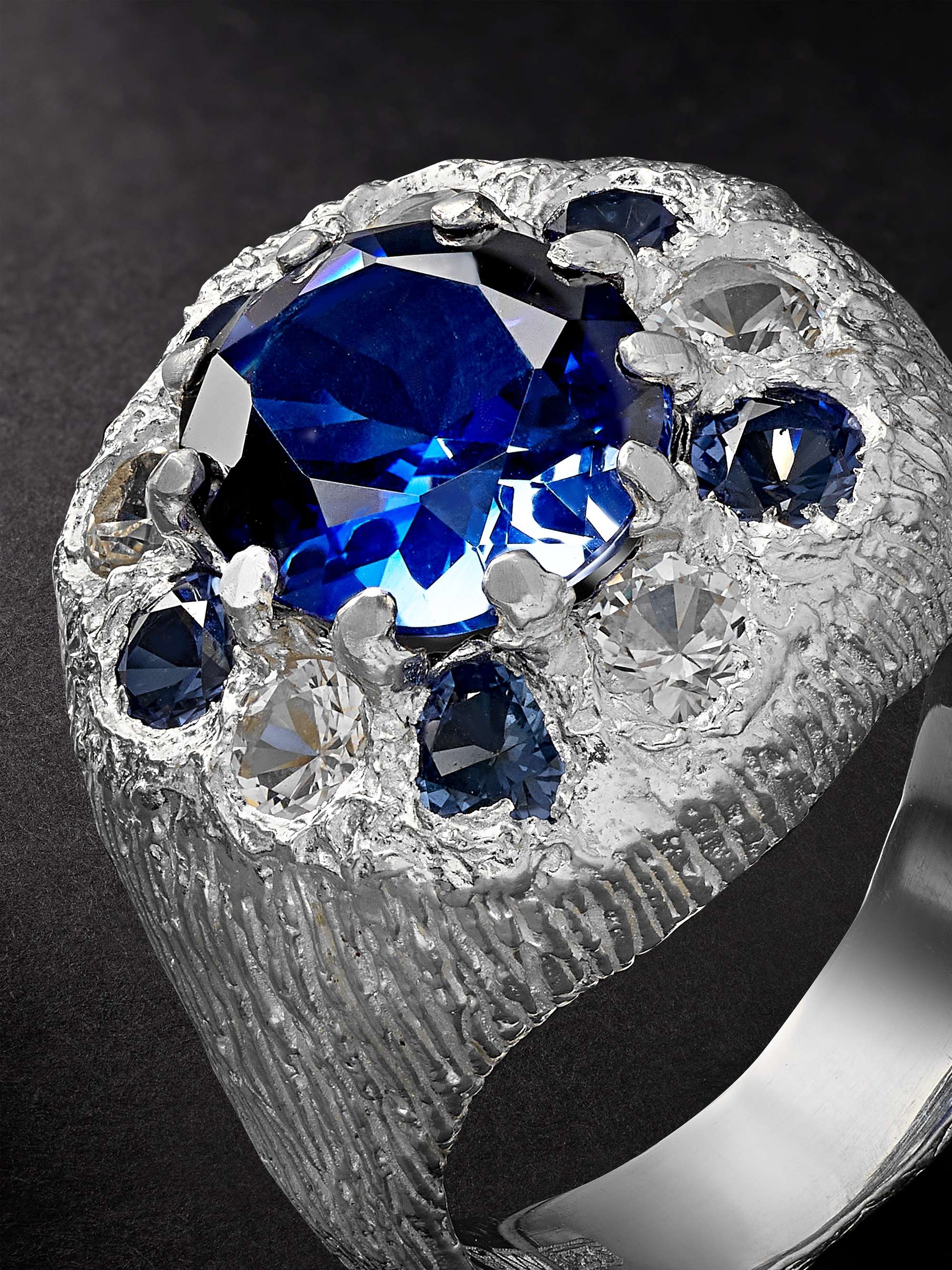 BLEUE BURNHAM Sterling Silver Sapphire Signet Ring