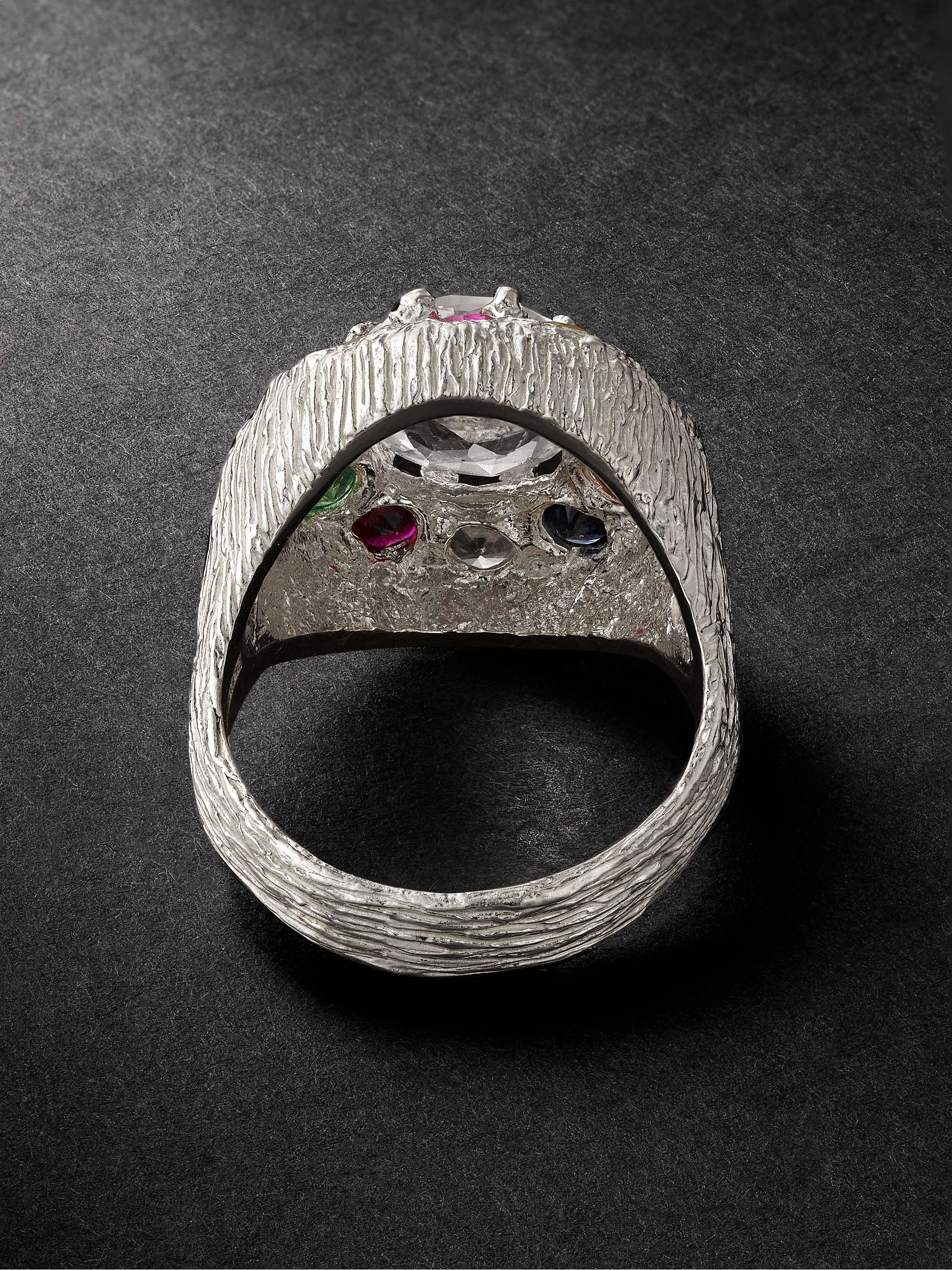 BLEUE BURNHAM Sterling Silver Sapphire Signet Ring