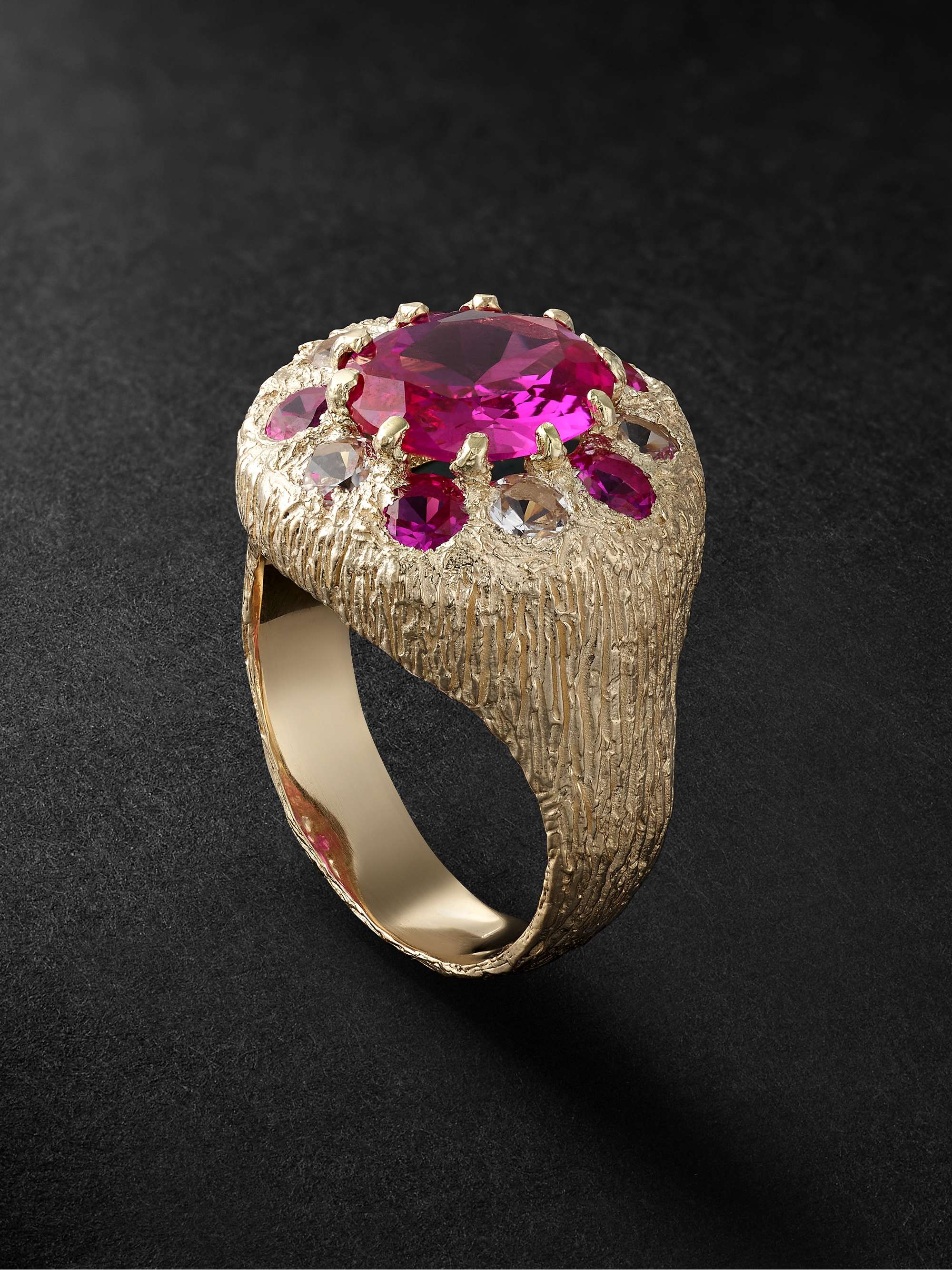 BLEUE BURNHAM 9-Karat Recycled Gold Sapphire Signet Ring