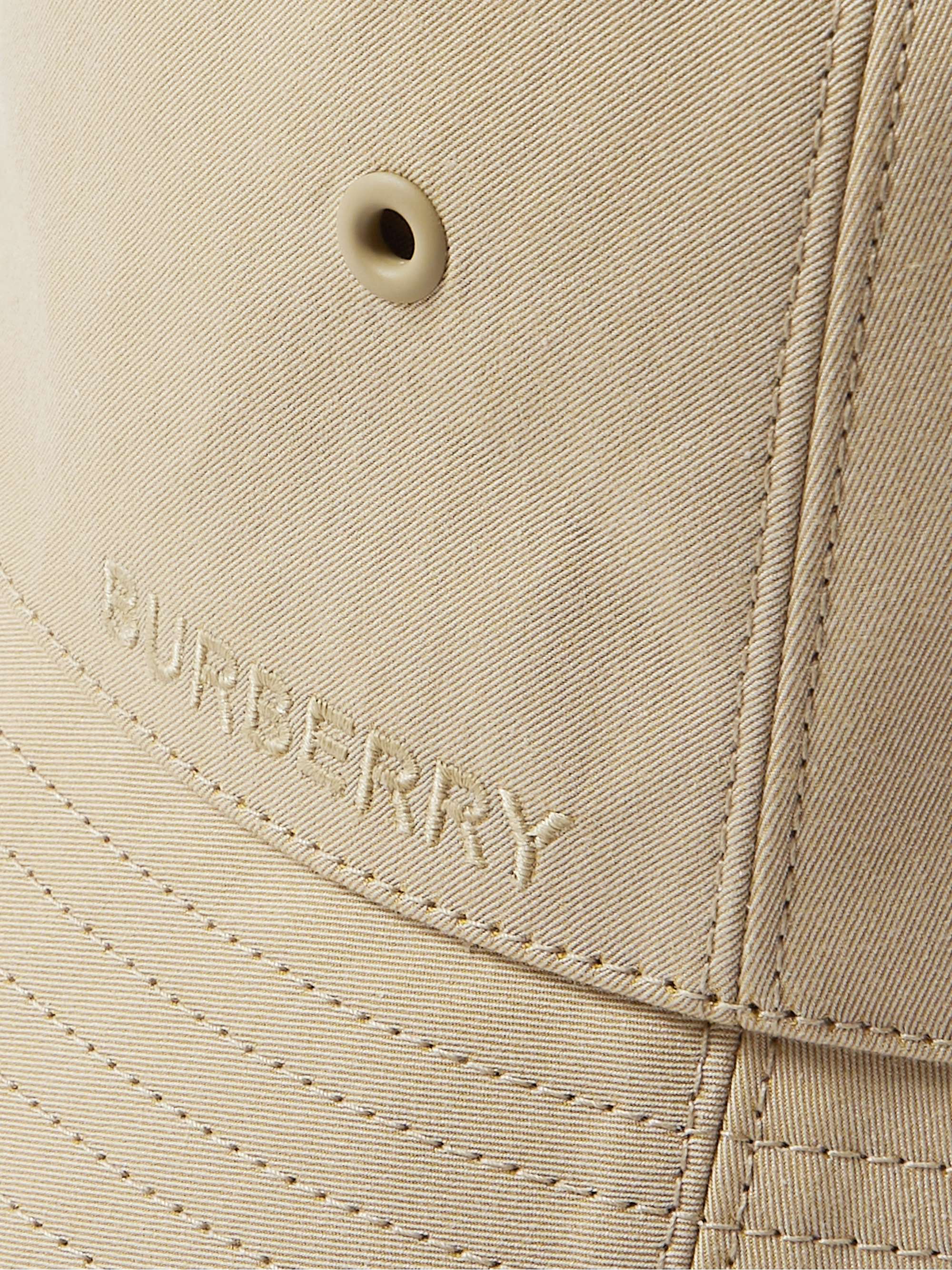 BURBERRY Reversible Logo-Embroidered Cotton-Twill Bucket Hat