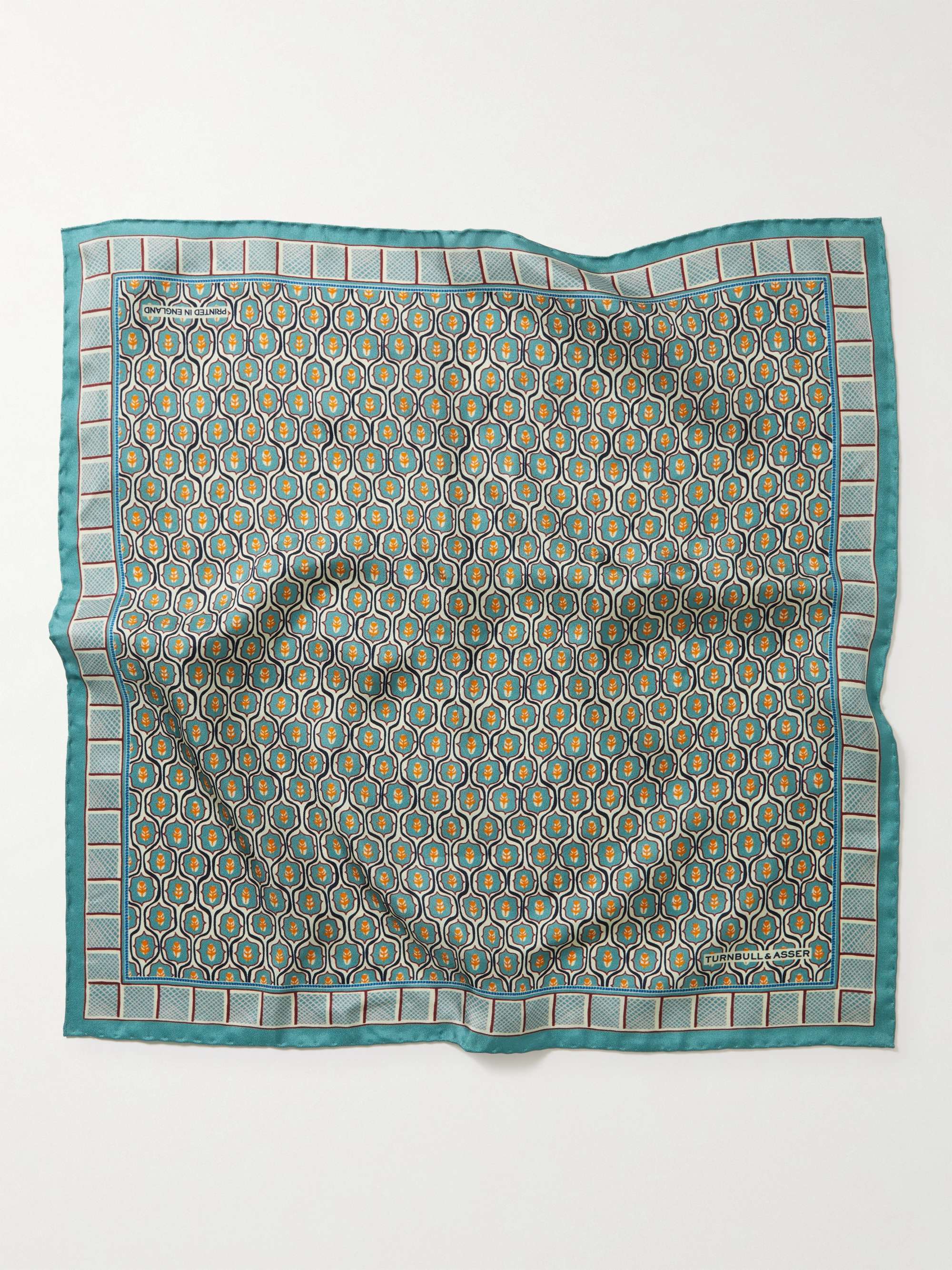 TURNBULL & ASSER Printed Silk-Twill Pocket Square