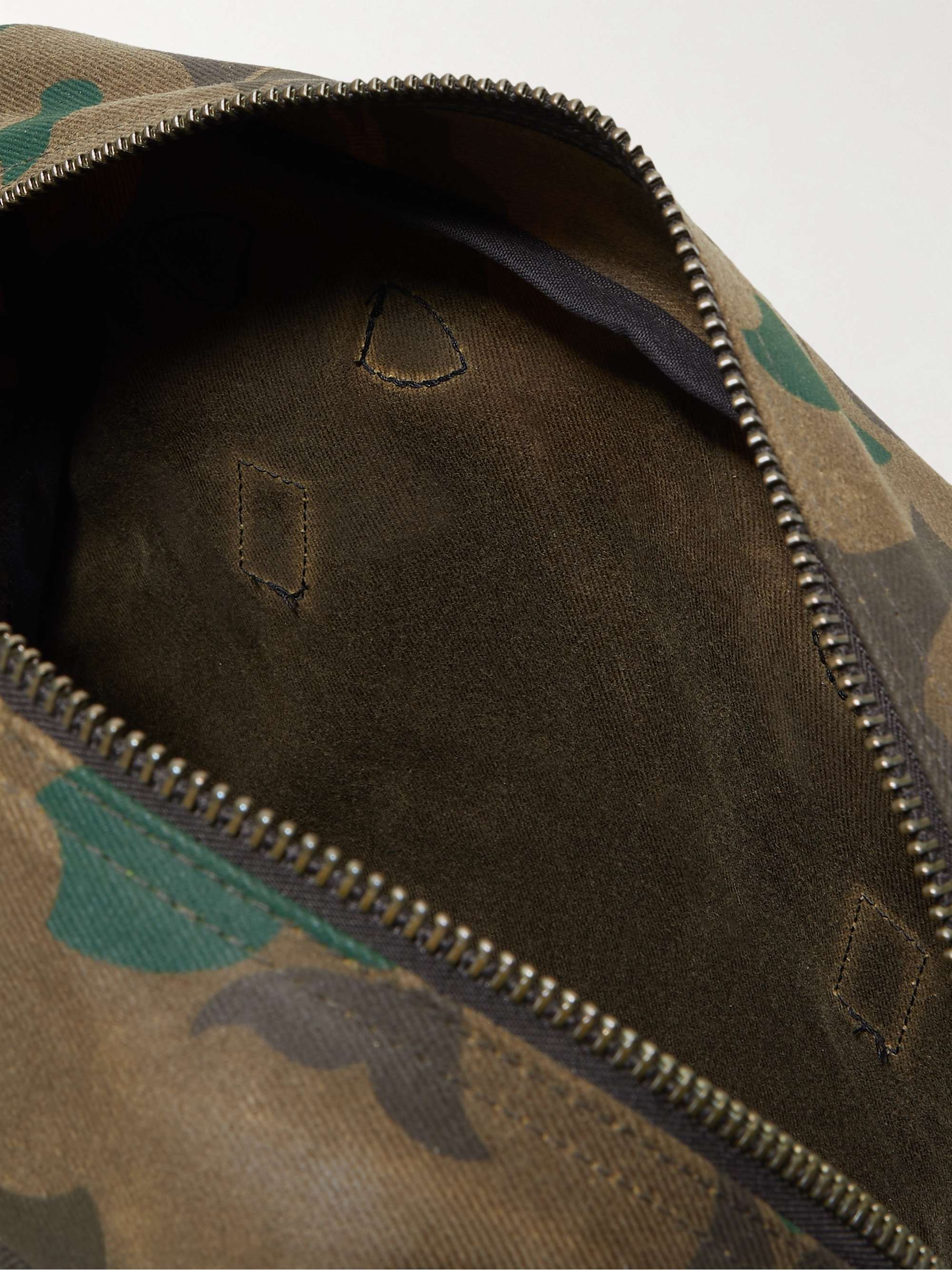 FILSON Leather-Trimmed Camouflage-Print Waxed Rugged Twill Tote Bag