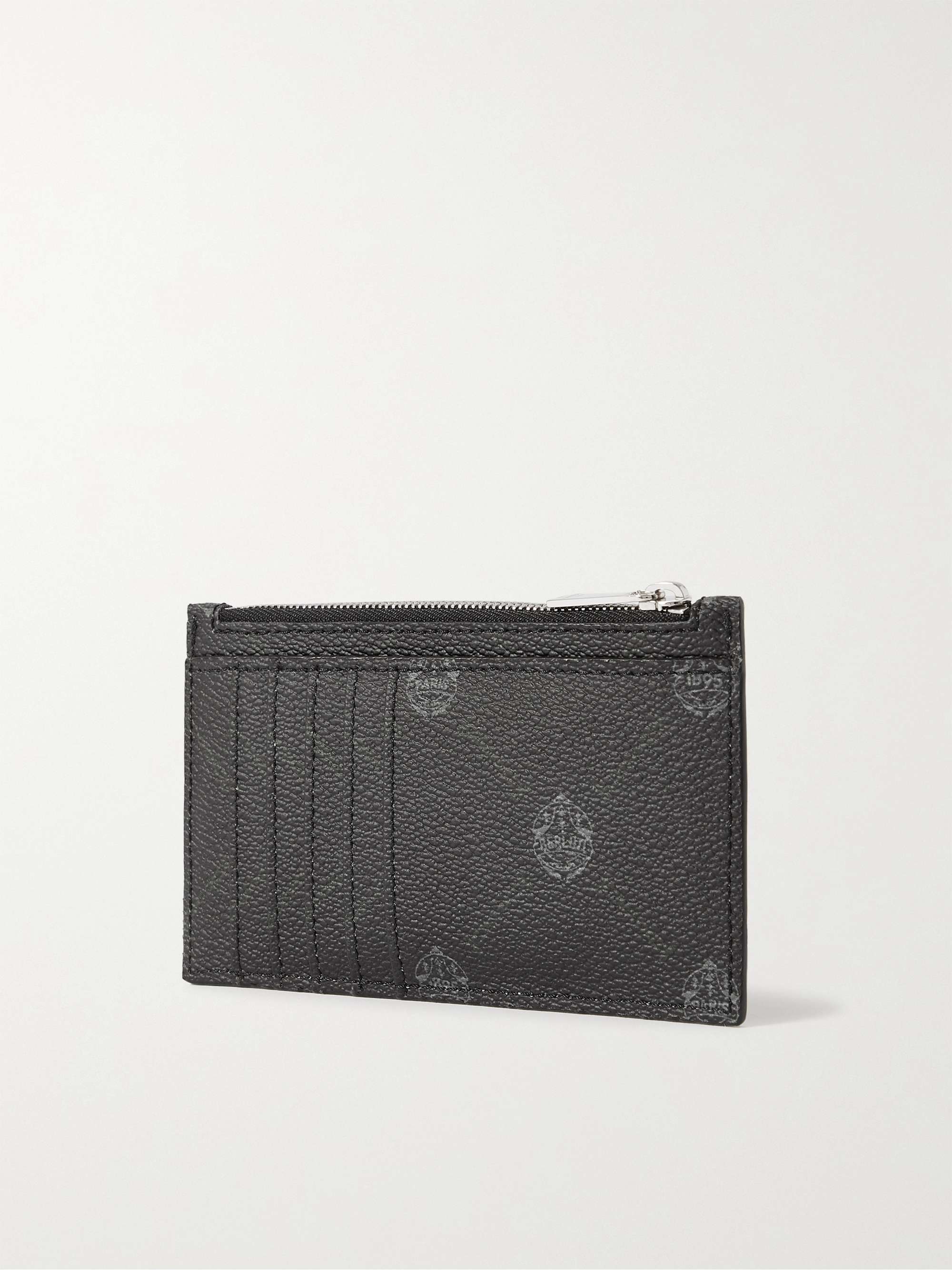 BERLUTI Signature Leather-Trimmed Monogrammed Coated-Canvas Zipped Wallet