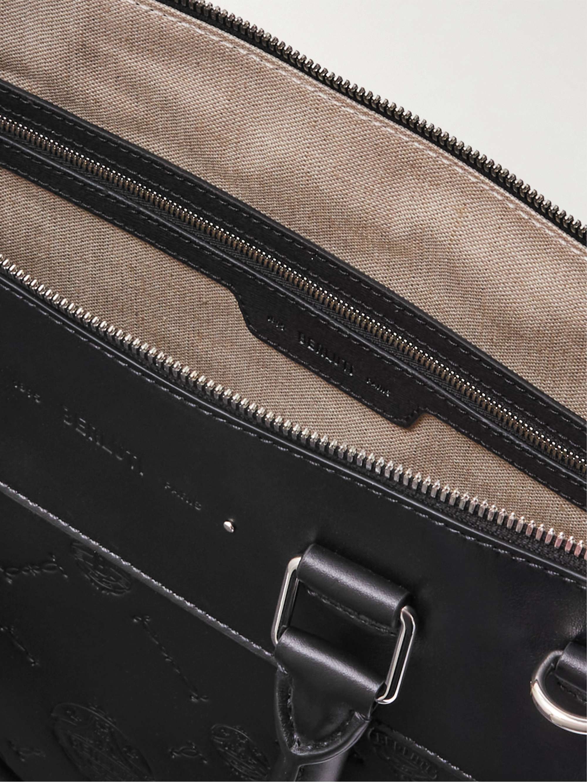 BERLUTI Logo-Debossed Leather Briefcase