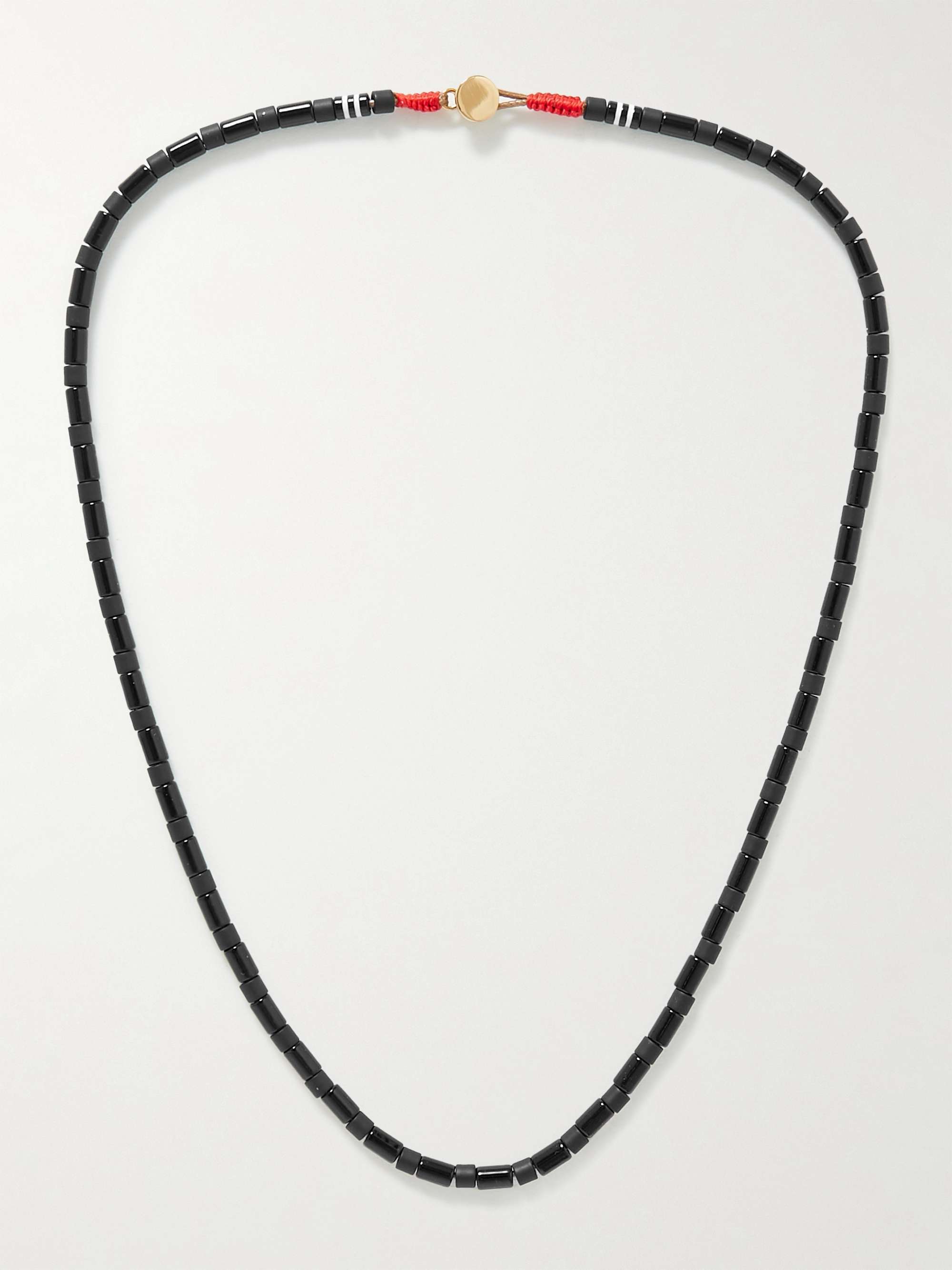 ROXANNE ASSOULIN Black Out Enamel and Gold-Tone Necklace