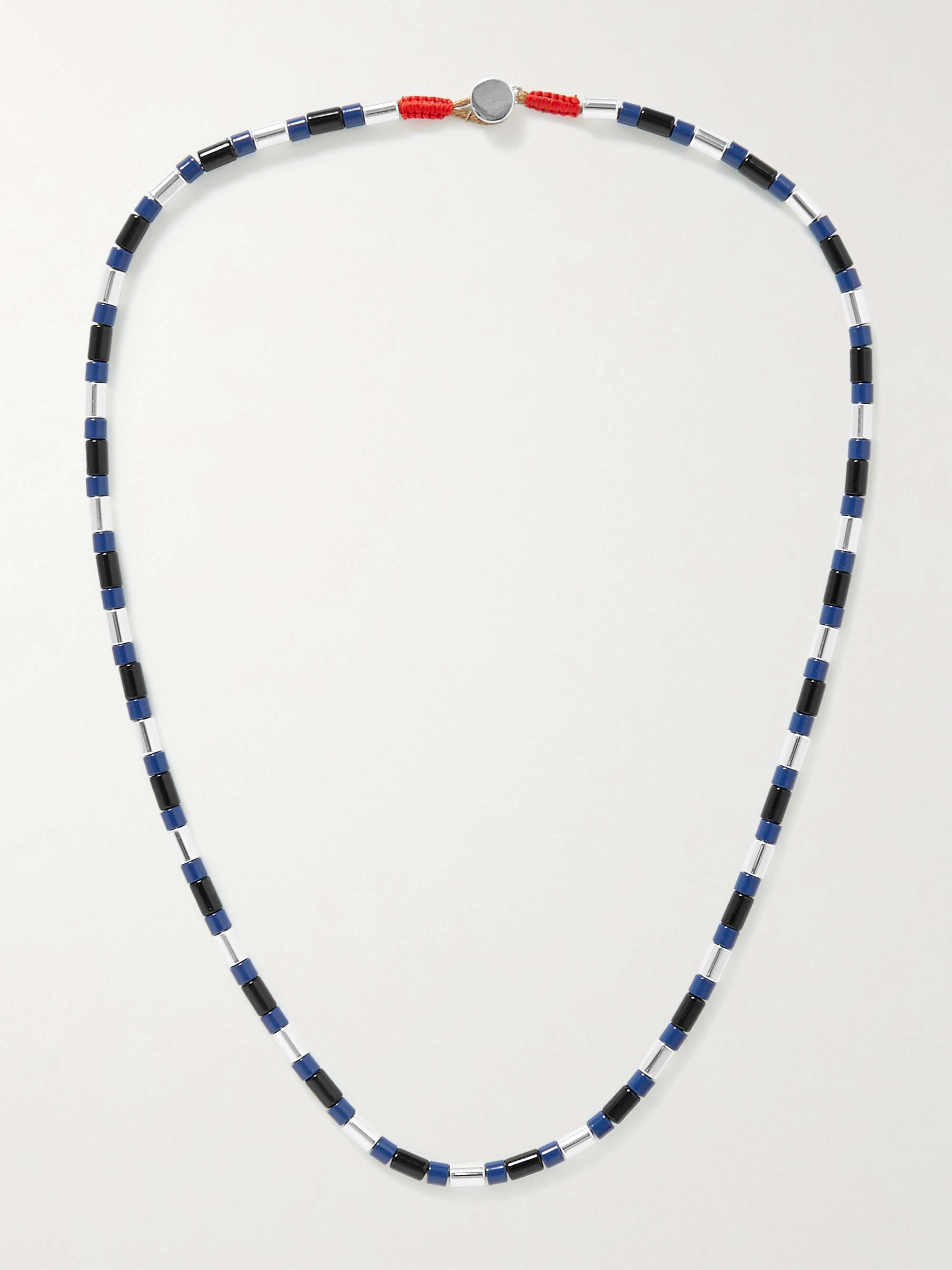 ROXANNE ASSOULIN Well Suited Enamel and Silver-Tone Necklace
