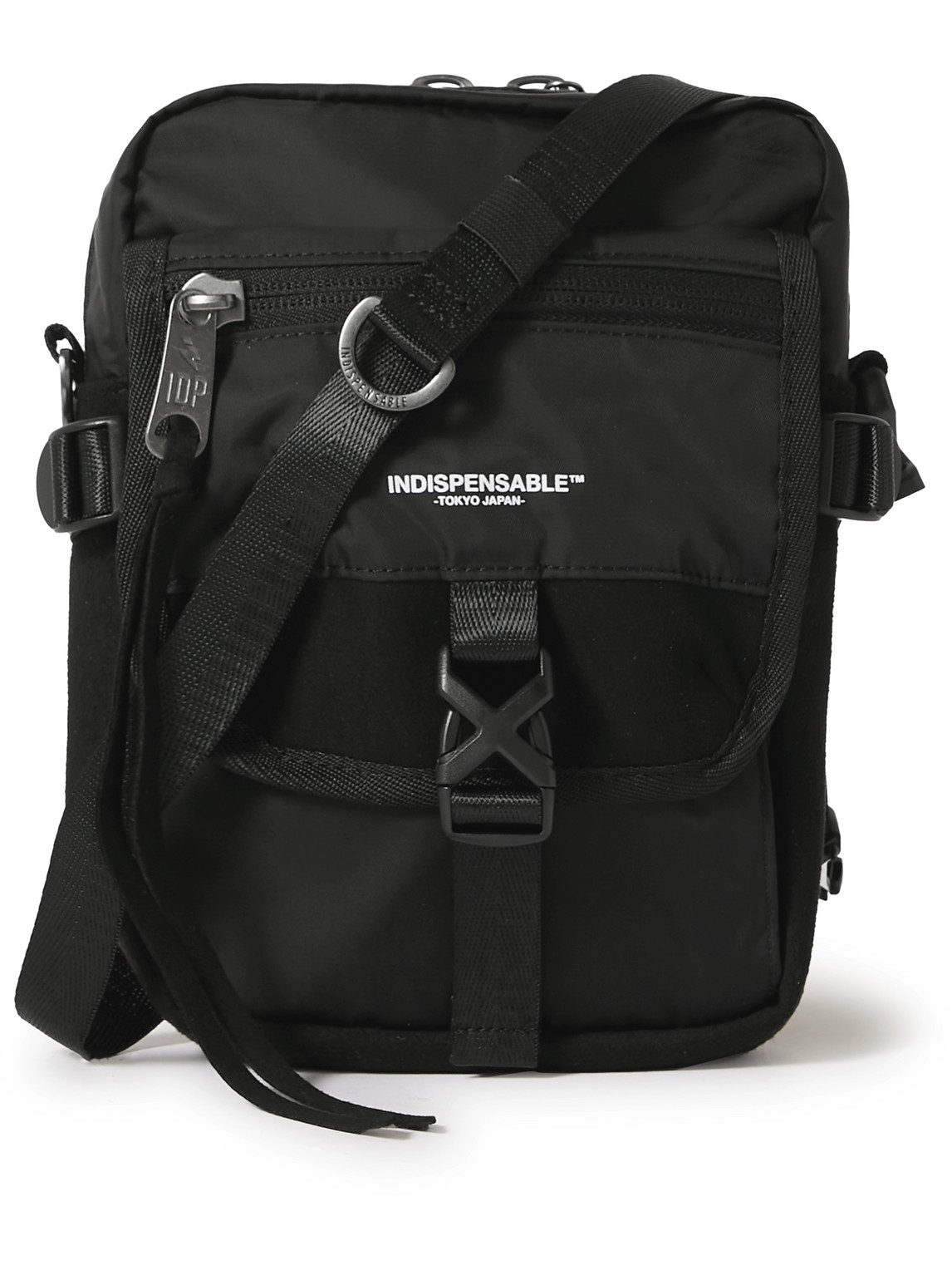 Indispensable Logo-print Econyl Messenger Bag In Black