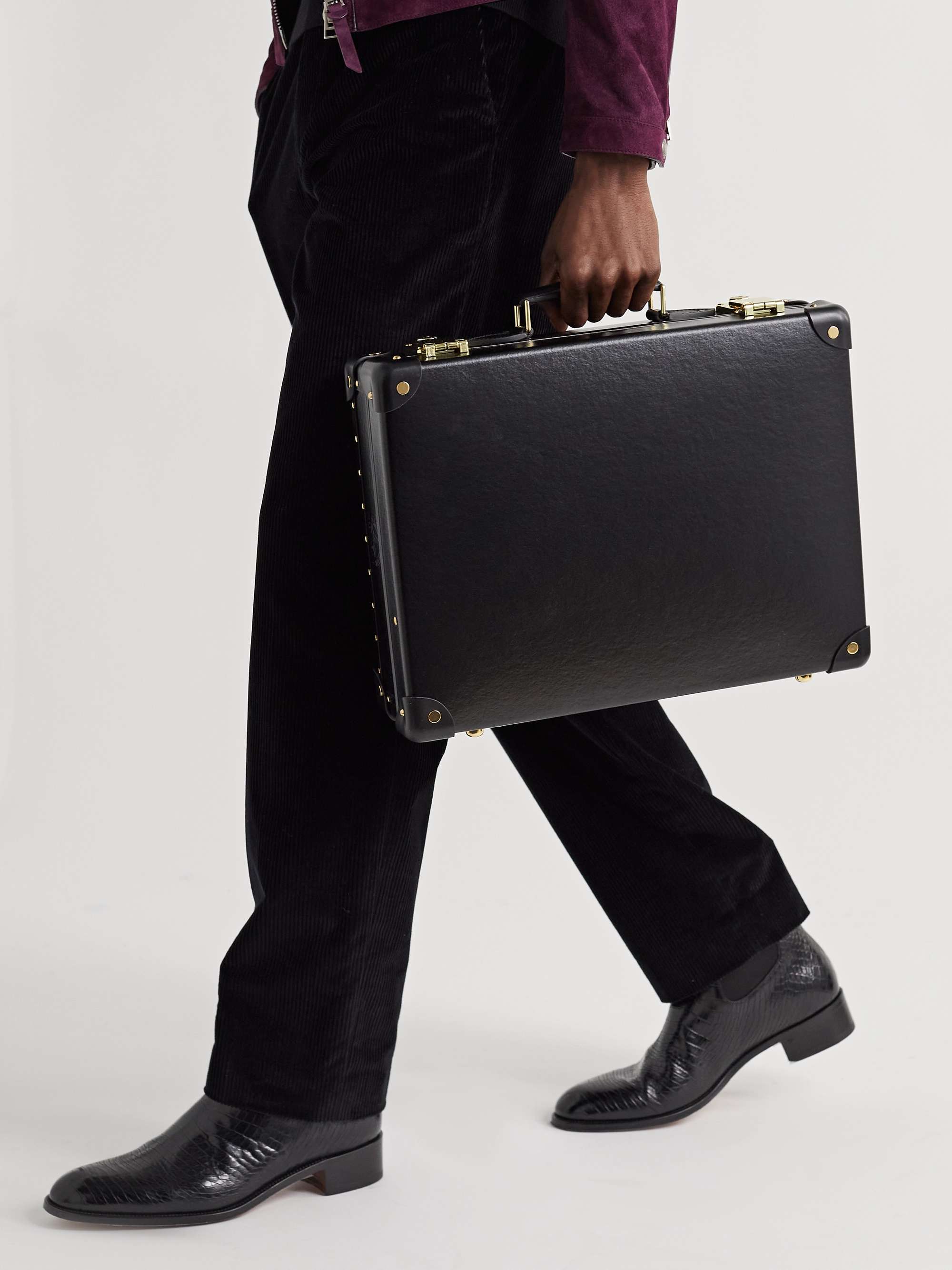 GLOBE-TROTTER Centenary Leather-Trimmed Briefcase