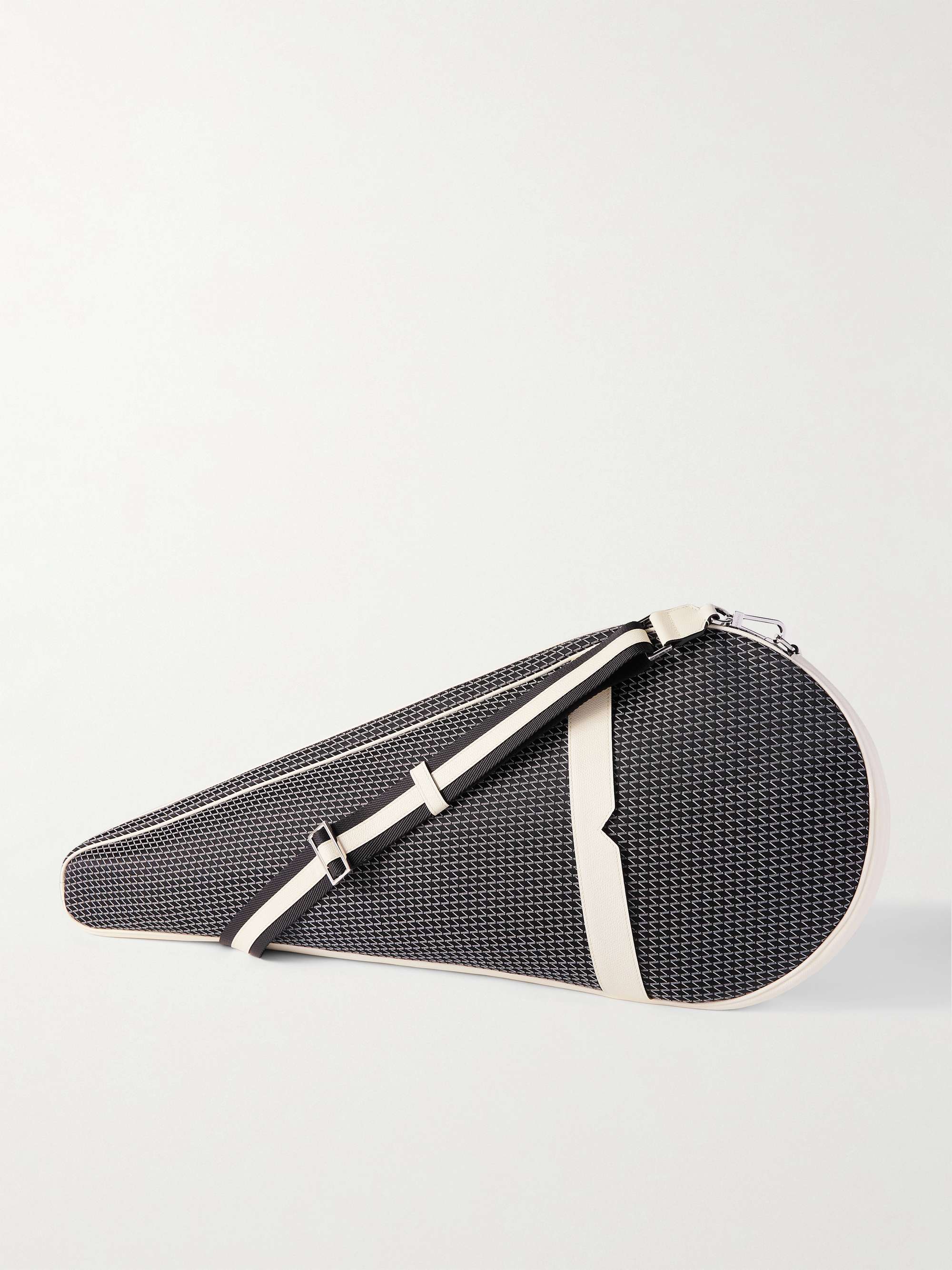 VALEXTRA Leather-Trimmed Canvas-Jacquard Tennis Racket Case