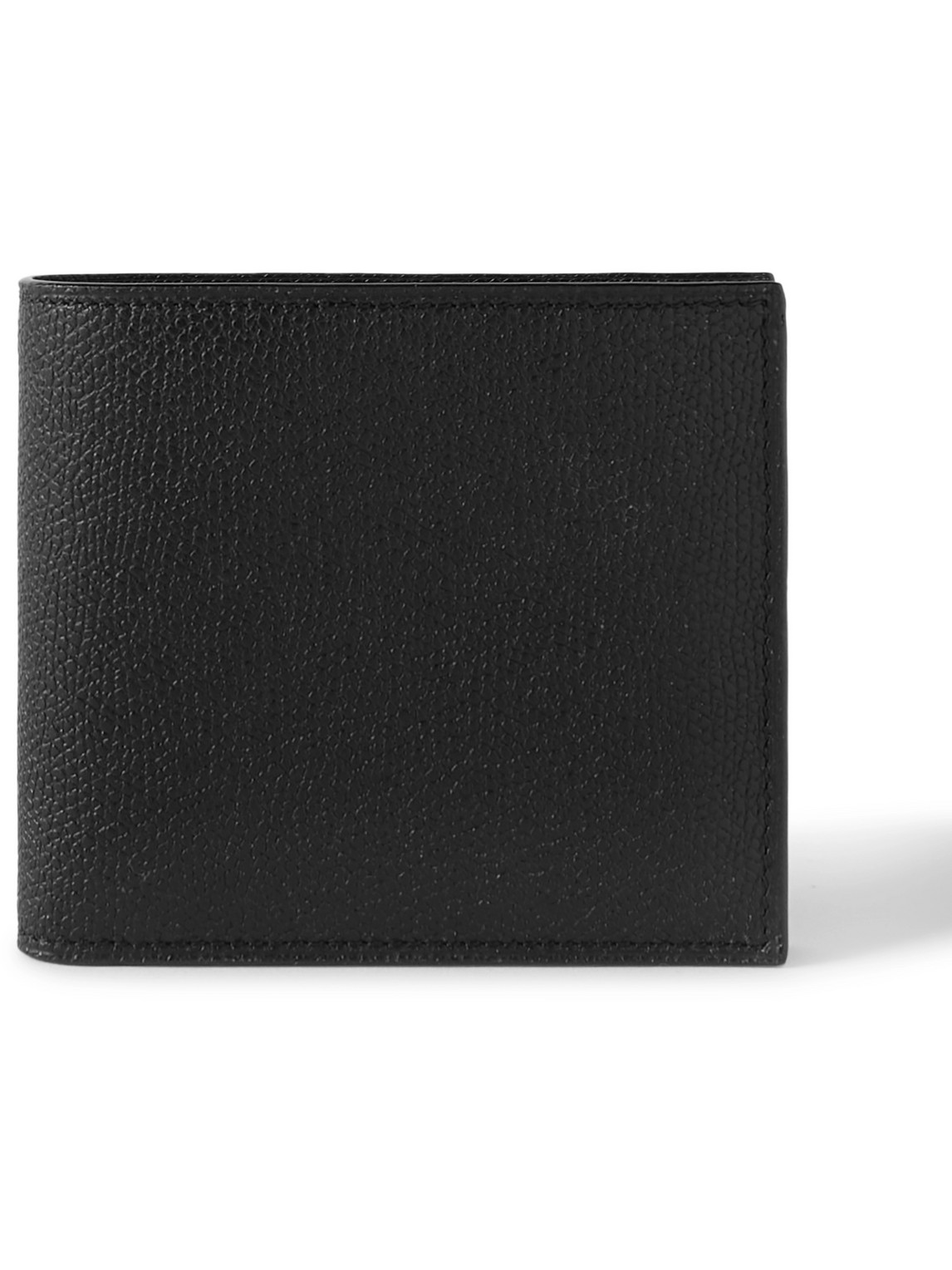 Valextra Pebble-grain Leather Billfold Wallet In Black