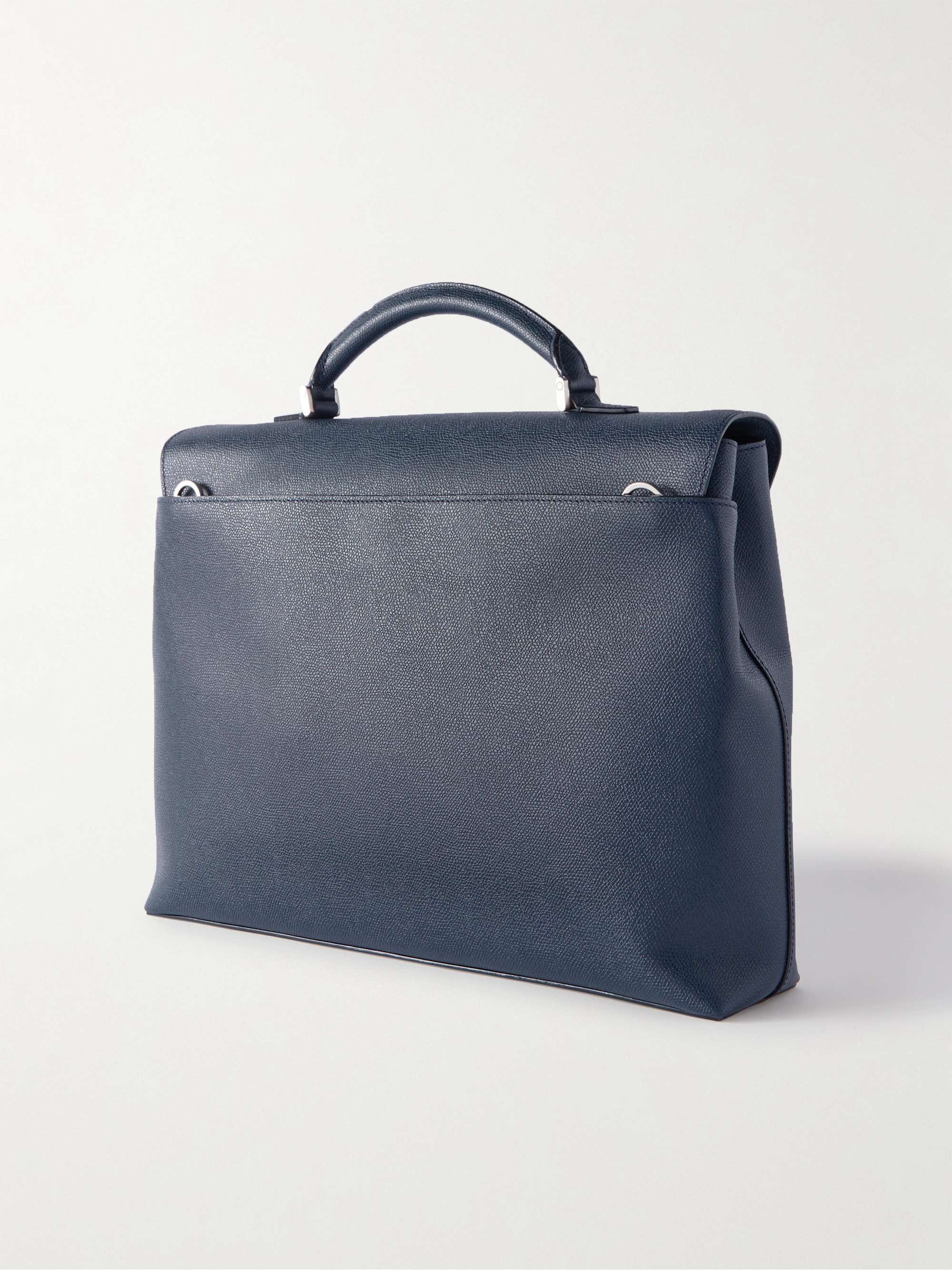 VALEXTRA Pebble-Grain Leather Briefcase