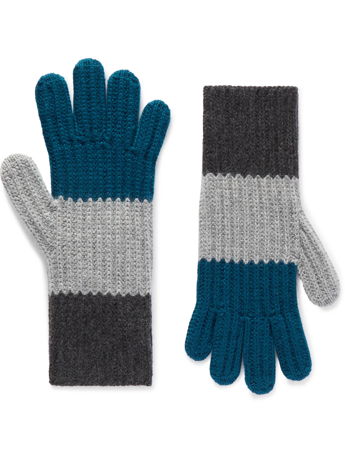 Striped Cashmere Gloves