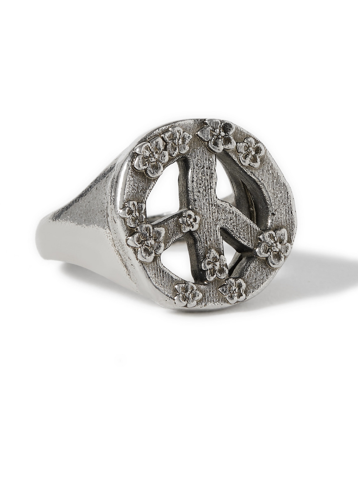 Silver-Tone Signet Ring