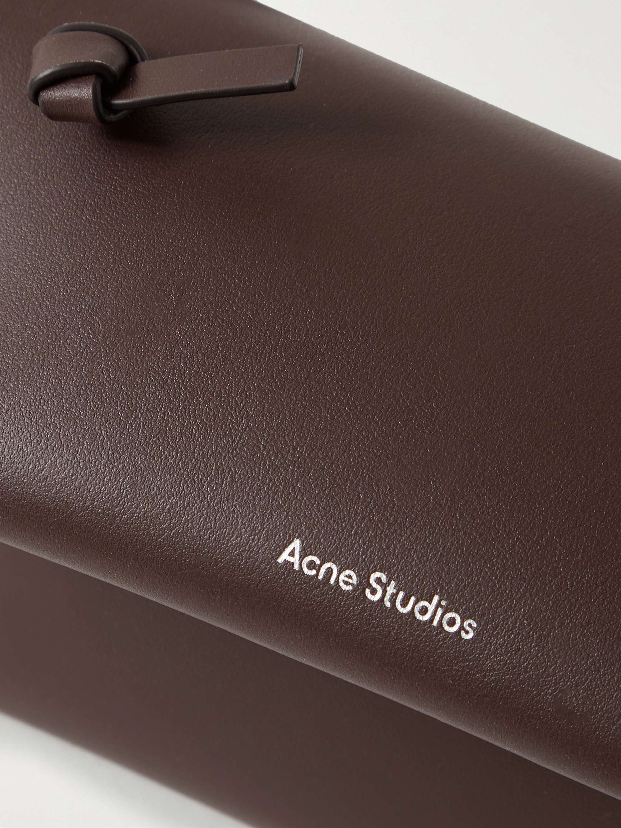 ACNE STUDIOS Small Logo-Print Leather Messenger Bag