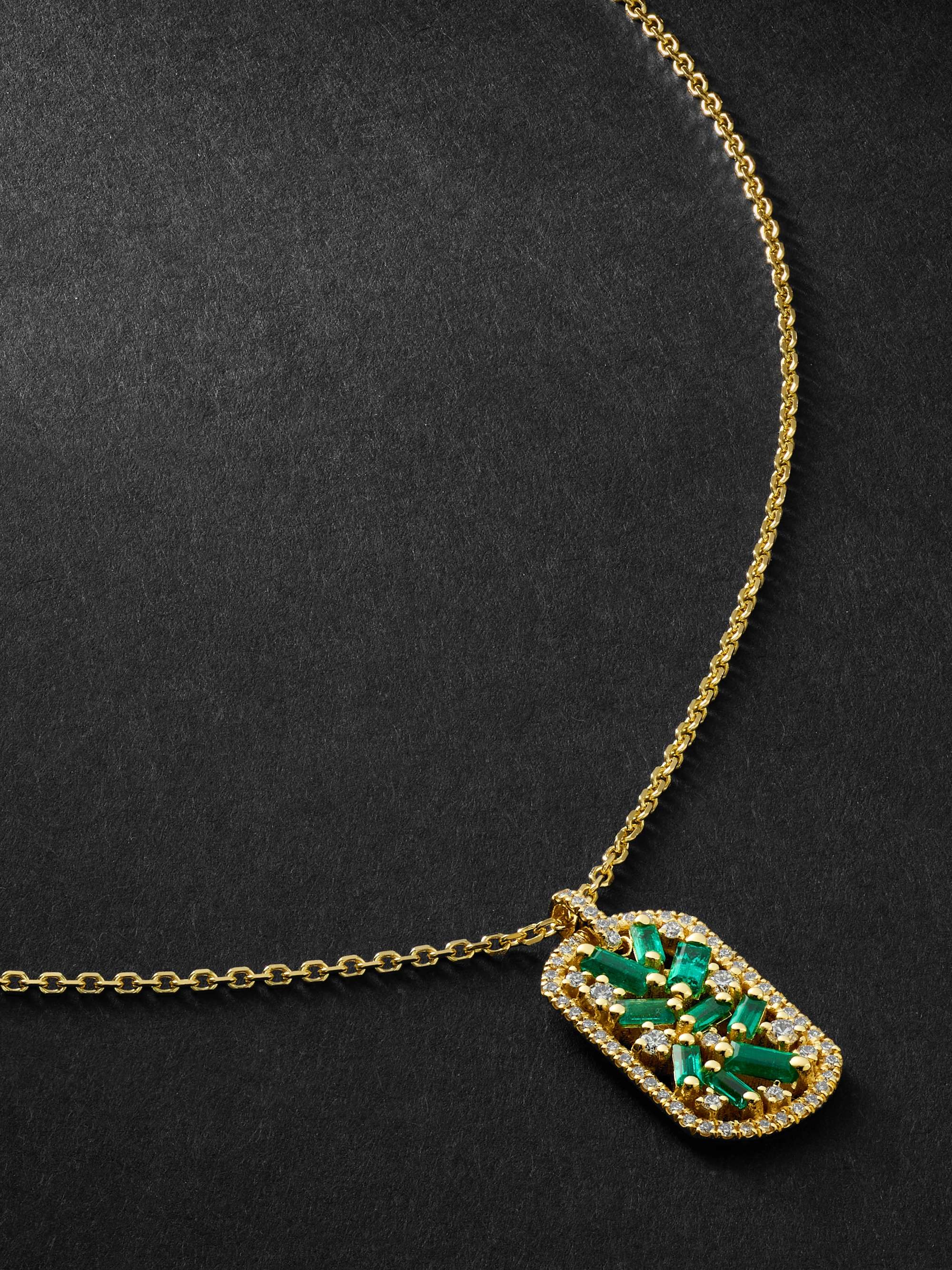 SUZANNE KALAN Rose Gold, Sapphire and Diamond Pendant Necklace