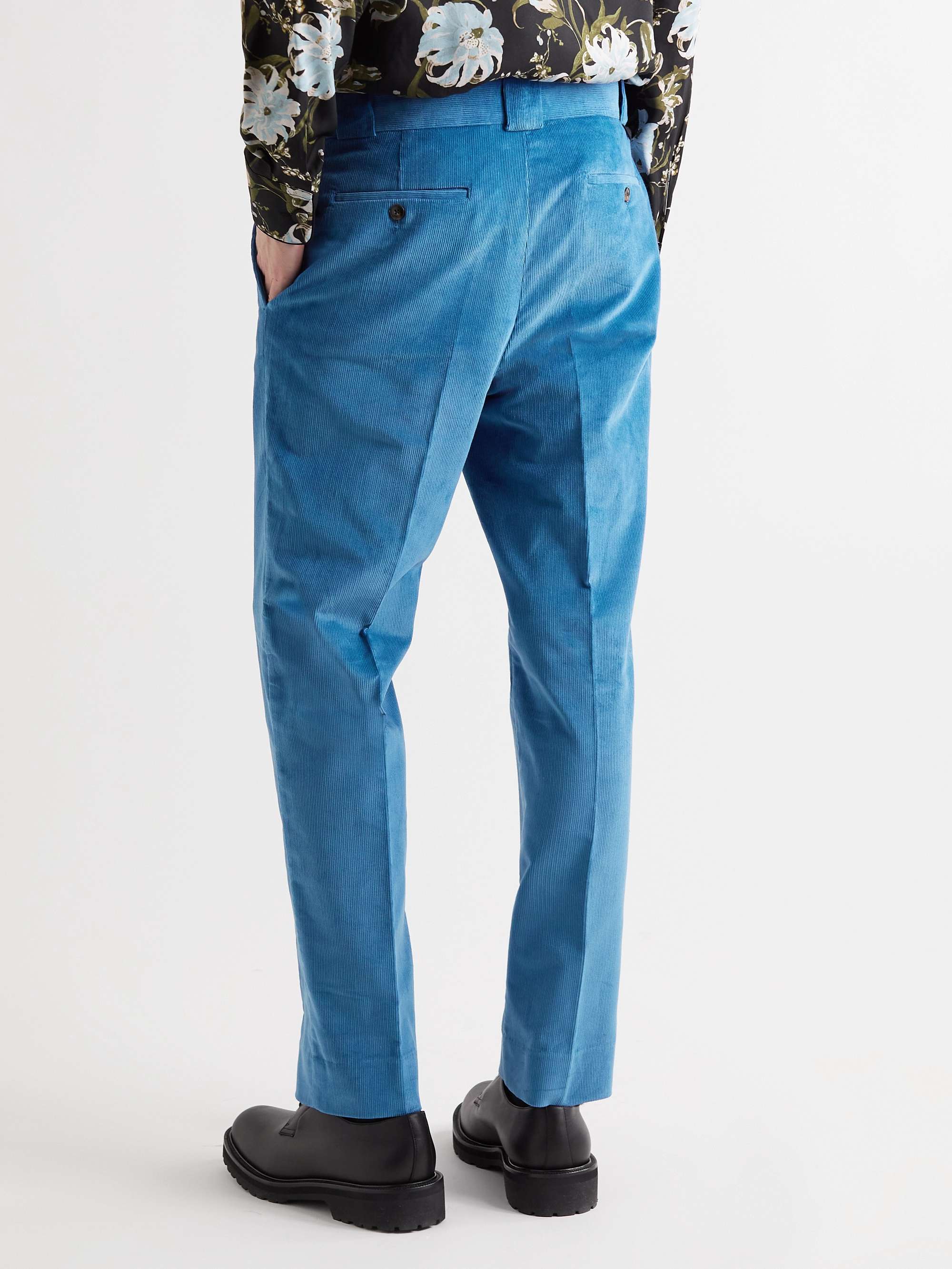 ERDEM Benedict Straight-Leg Cotton-Blend Corduroy Trousers