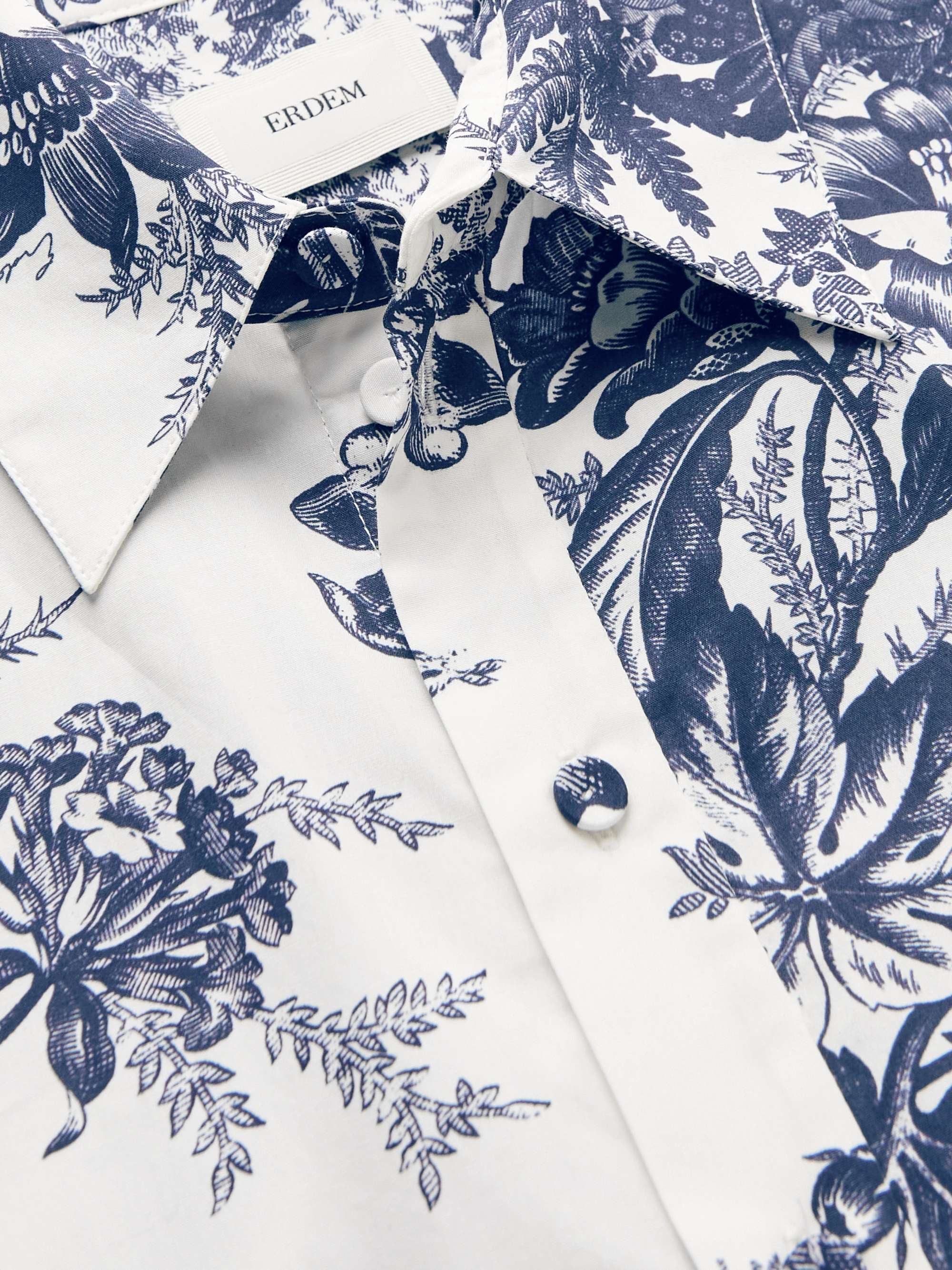 ERDEM Serge Floral-Print Cotton-Poplin Shirt