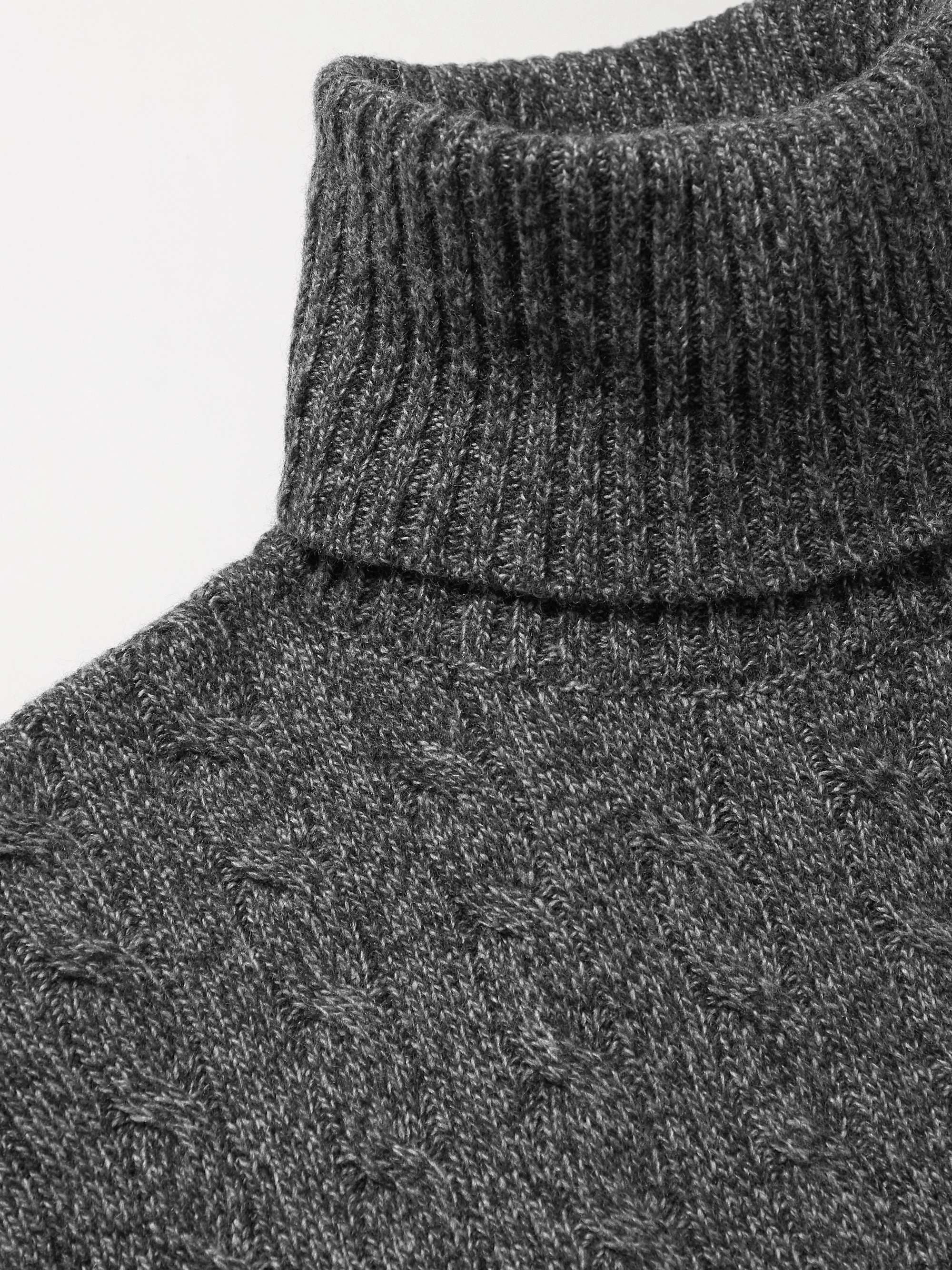 ERDEM Nikos Cable-Knit Rollneck Sweater