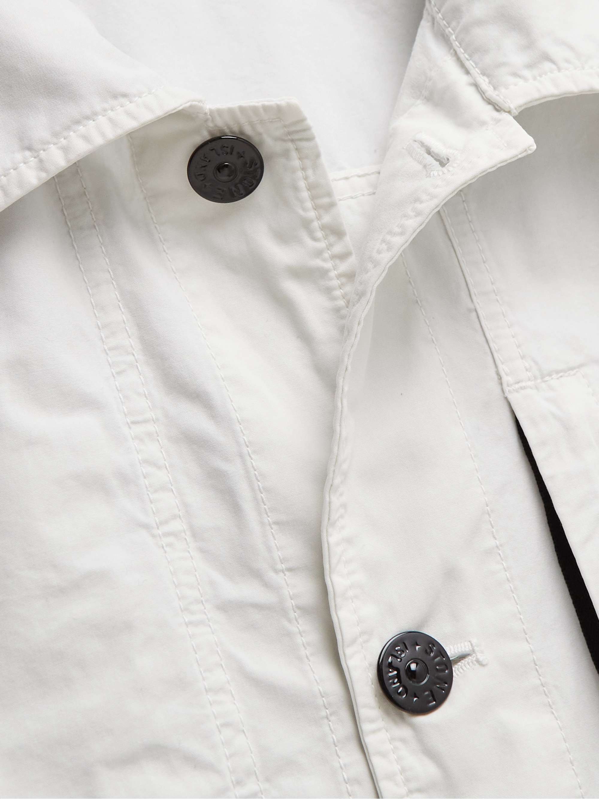 STONE ISLAND Logo-Appliquéd Brushed Cotton-Canvas Jacket